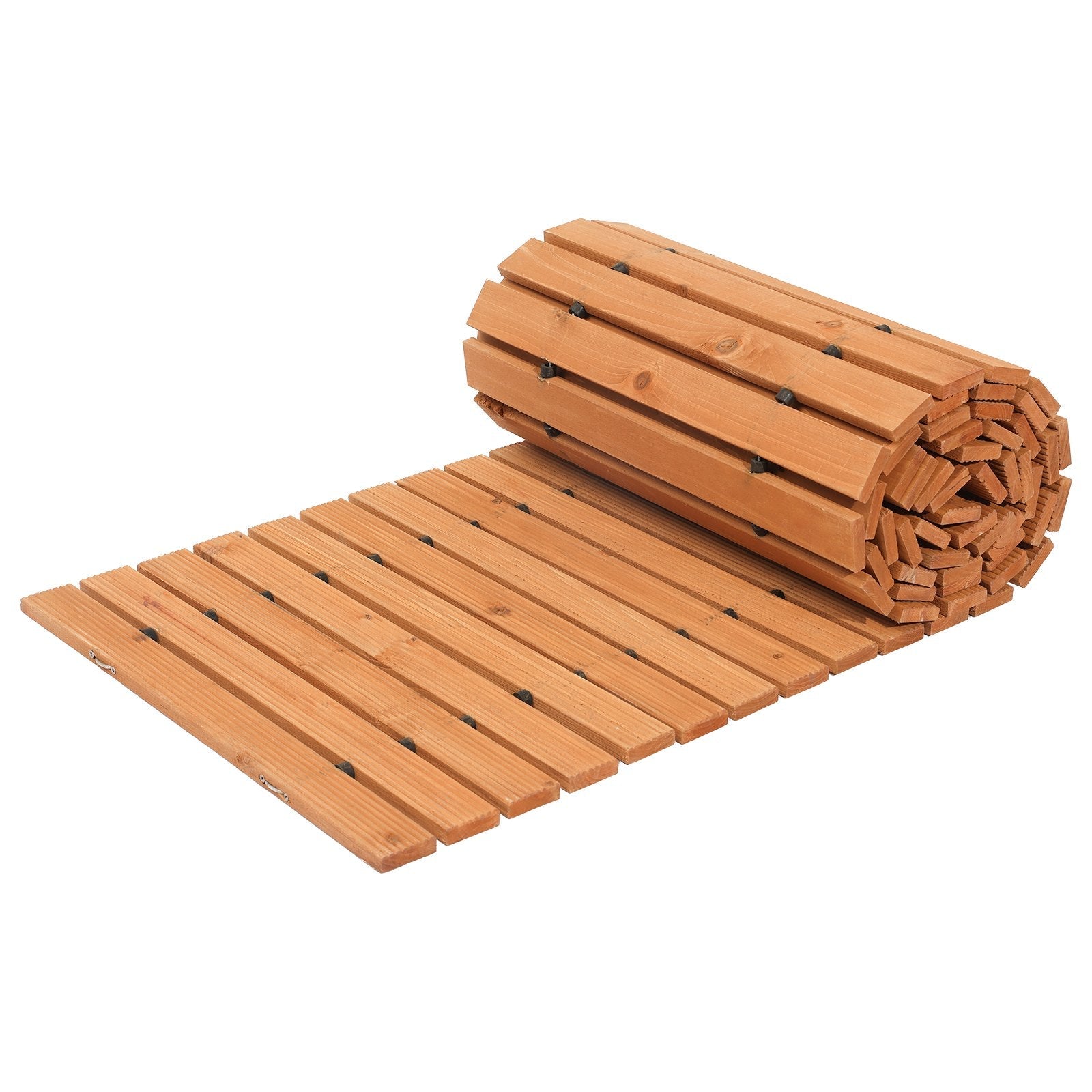VEVOR 12 ft L x 22 in W Straight Wooden Garden Pathway Roll Out Garden Walkway