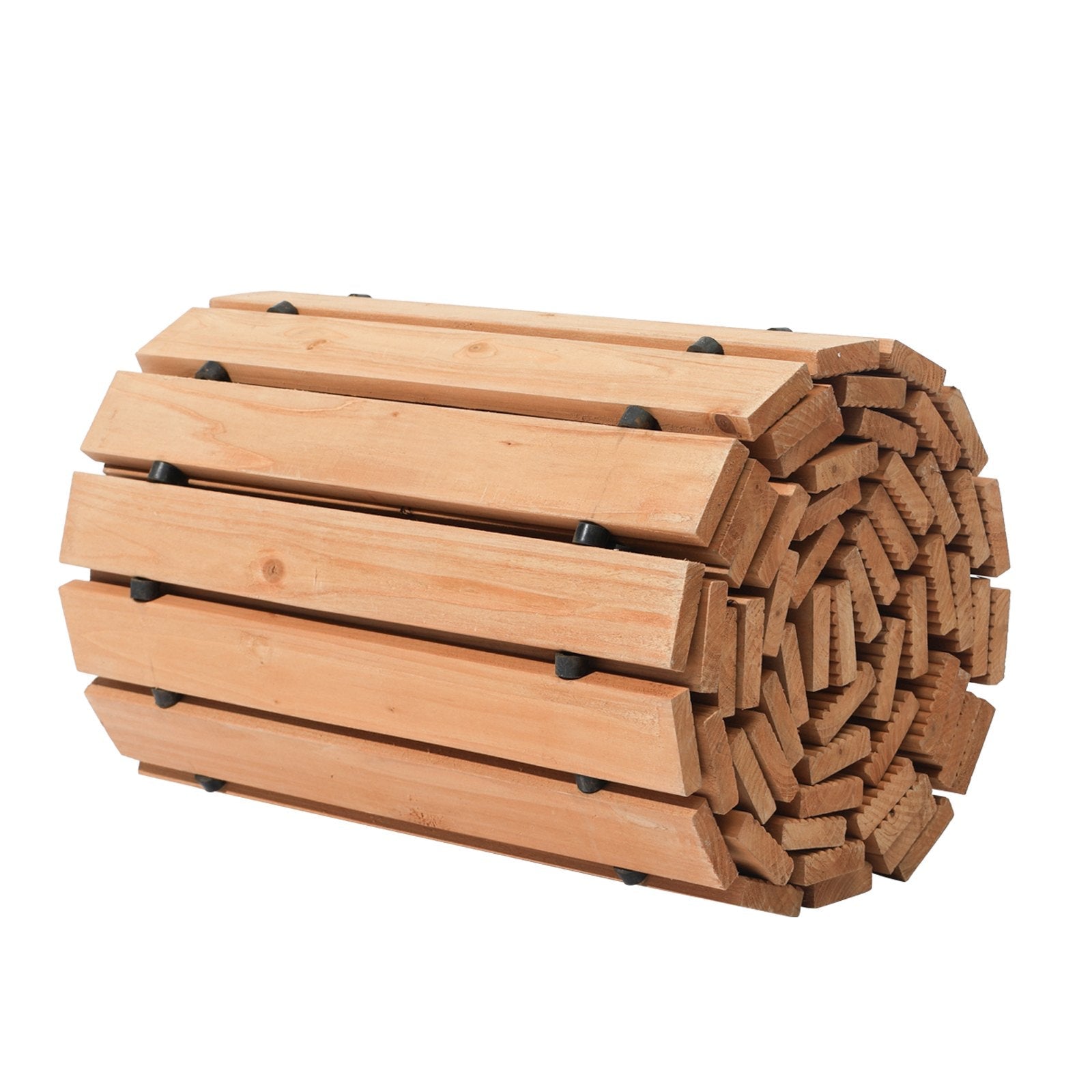 VEVOR 12 ft L x 22 in W Straight Wooden Garden Pathway Roll Out Garden Walkway