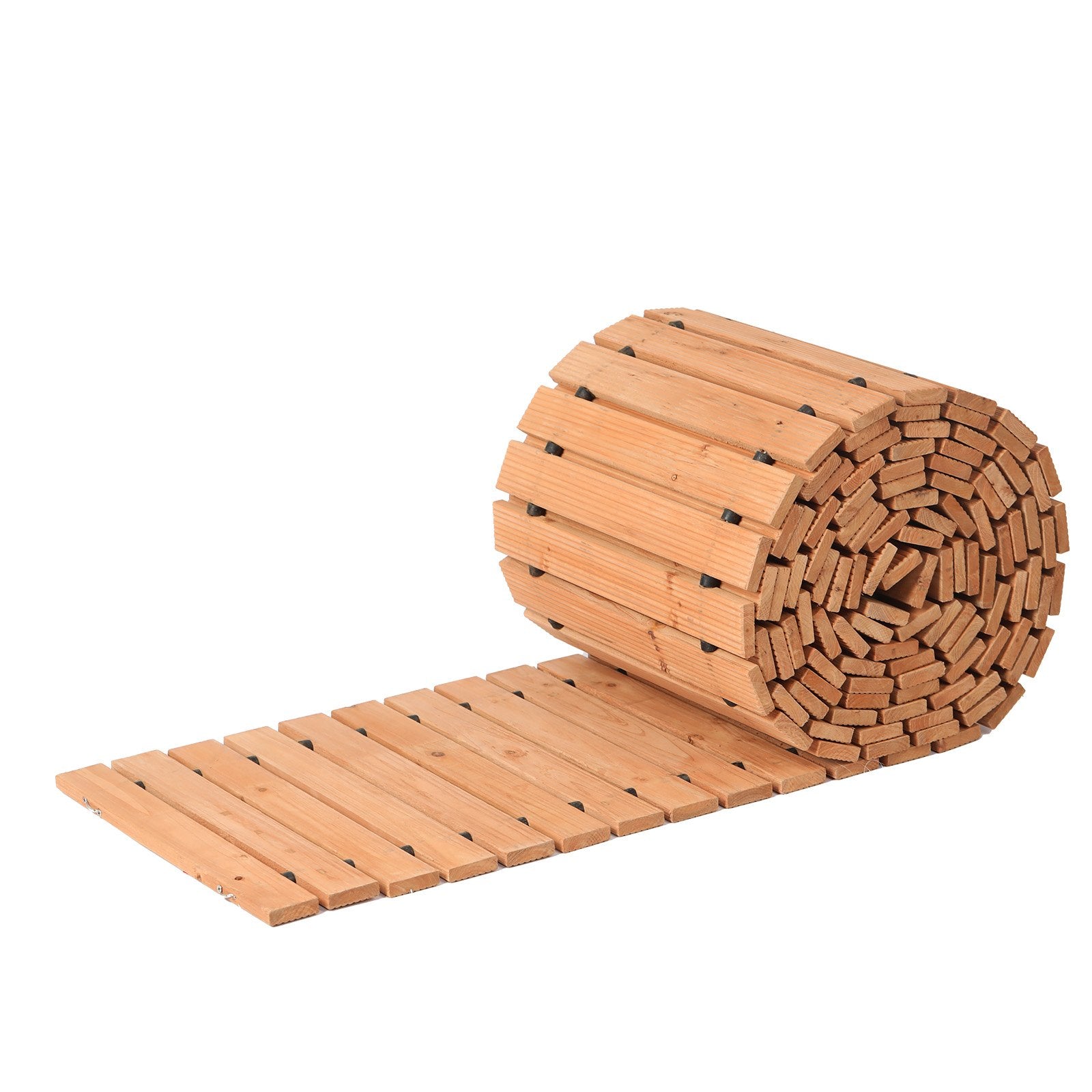 VEVOR 16 ft L x 17 in W Straight Wooden Garden Pathway Roll Out Garden Walkway