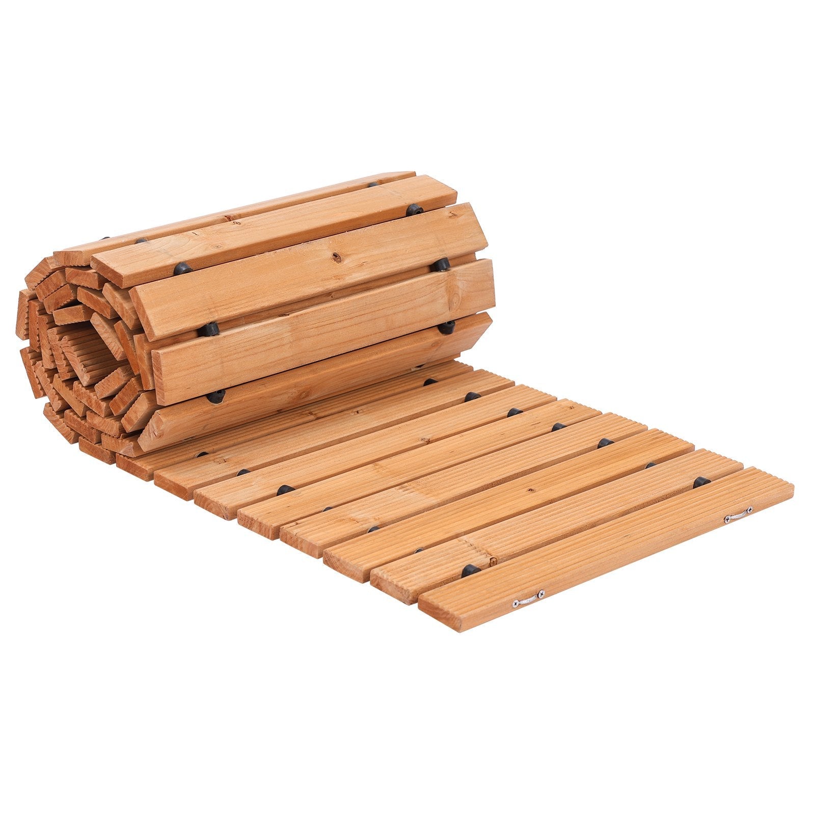 VEVOR 8 ft L x 17 in W Straight Wooden Garden Pathway Roll Out Garden Walkway