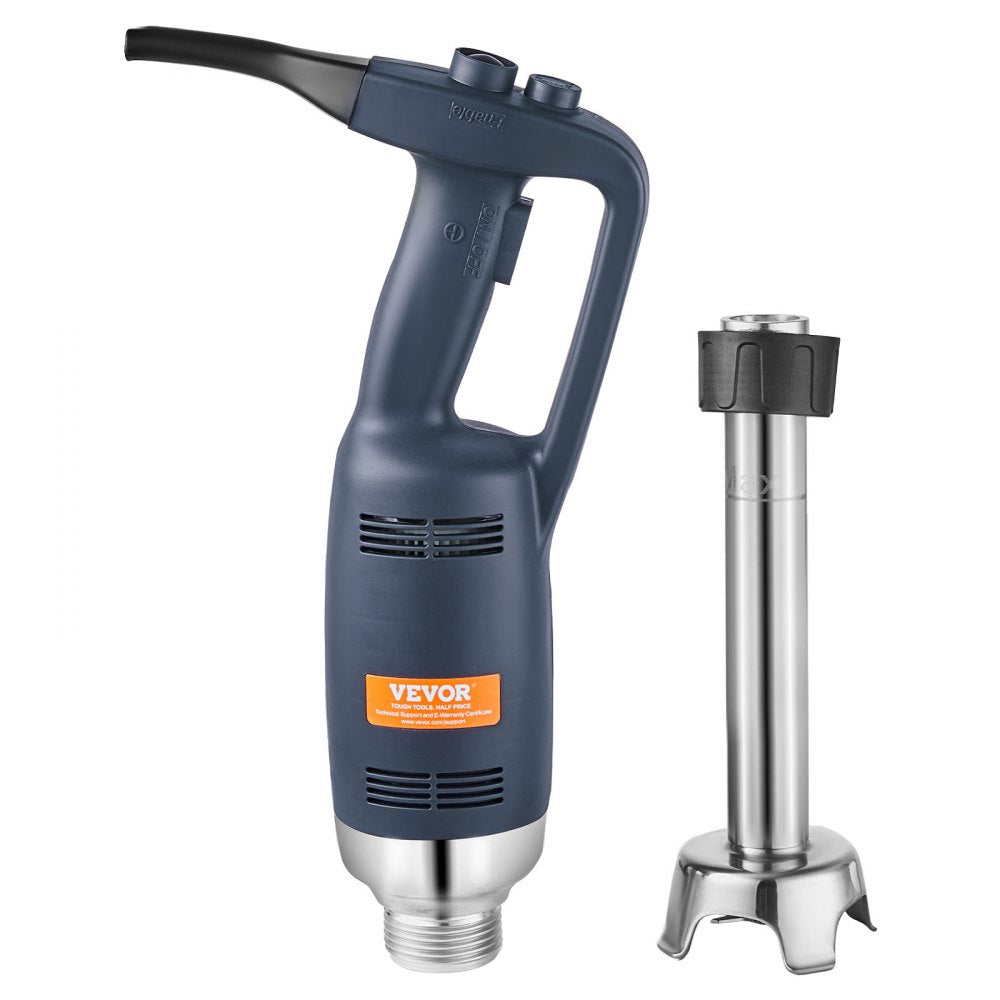 VEVOR Commercial Immersion Blender, 350W Heavy Duty Hand Mixer, 10 inch Stepless Variable Speed Mixer with Stainless Steel Blade, Multi-Purpose Portable Mixer for Soup, Sauces, Mashed Potatoes, Cream