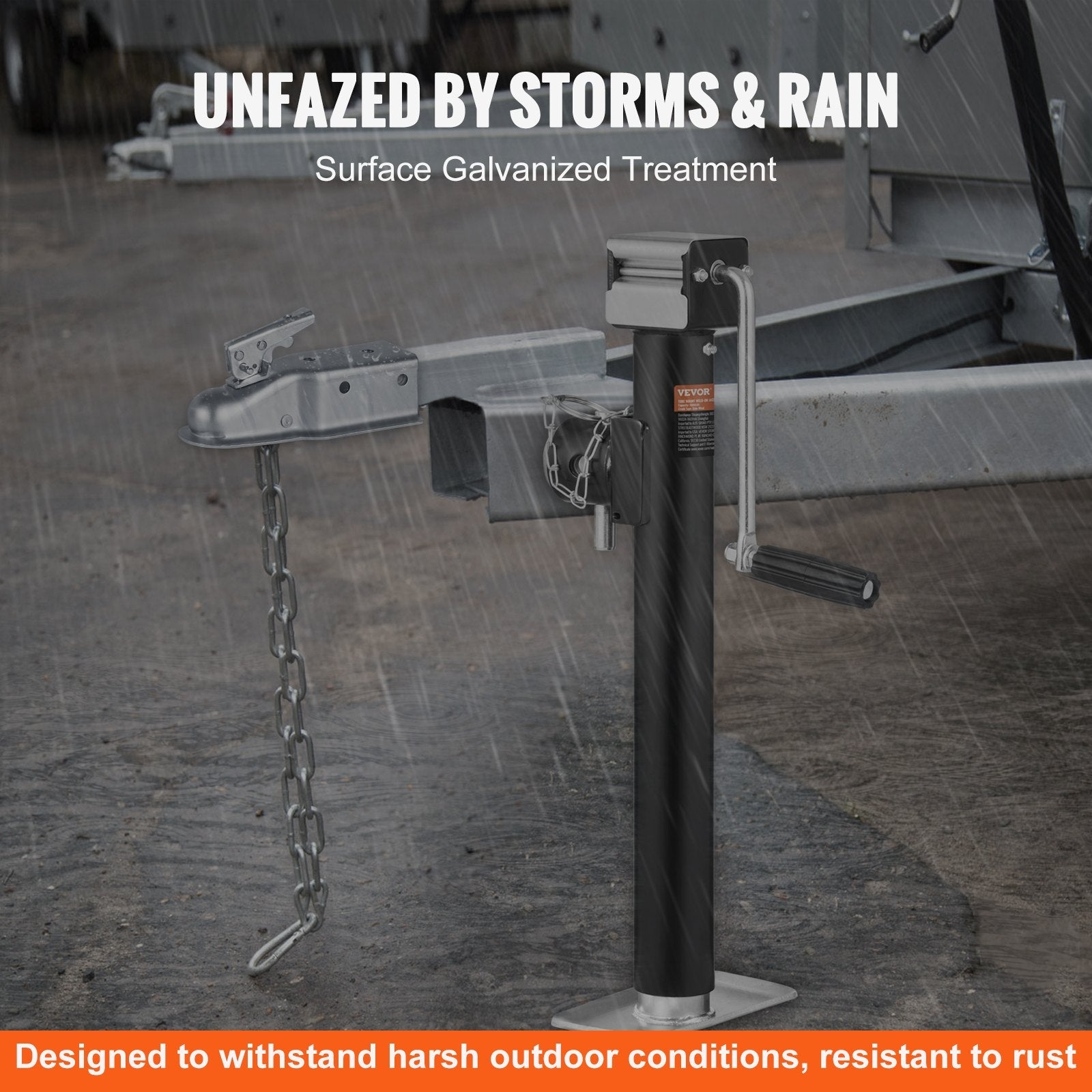 VEVOR Straight Trailer Coupler, for 2-Inch Hitch Ball, 3-Inch Channel, 5000 lbs Capacity, Heavy Duty Trailer Tongue Coupler, Ideal for Towing Station Wagons, Pickup Trucks, SUVs, Zinc Plated Surface