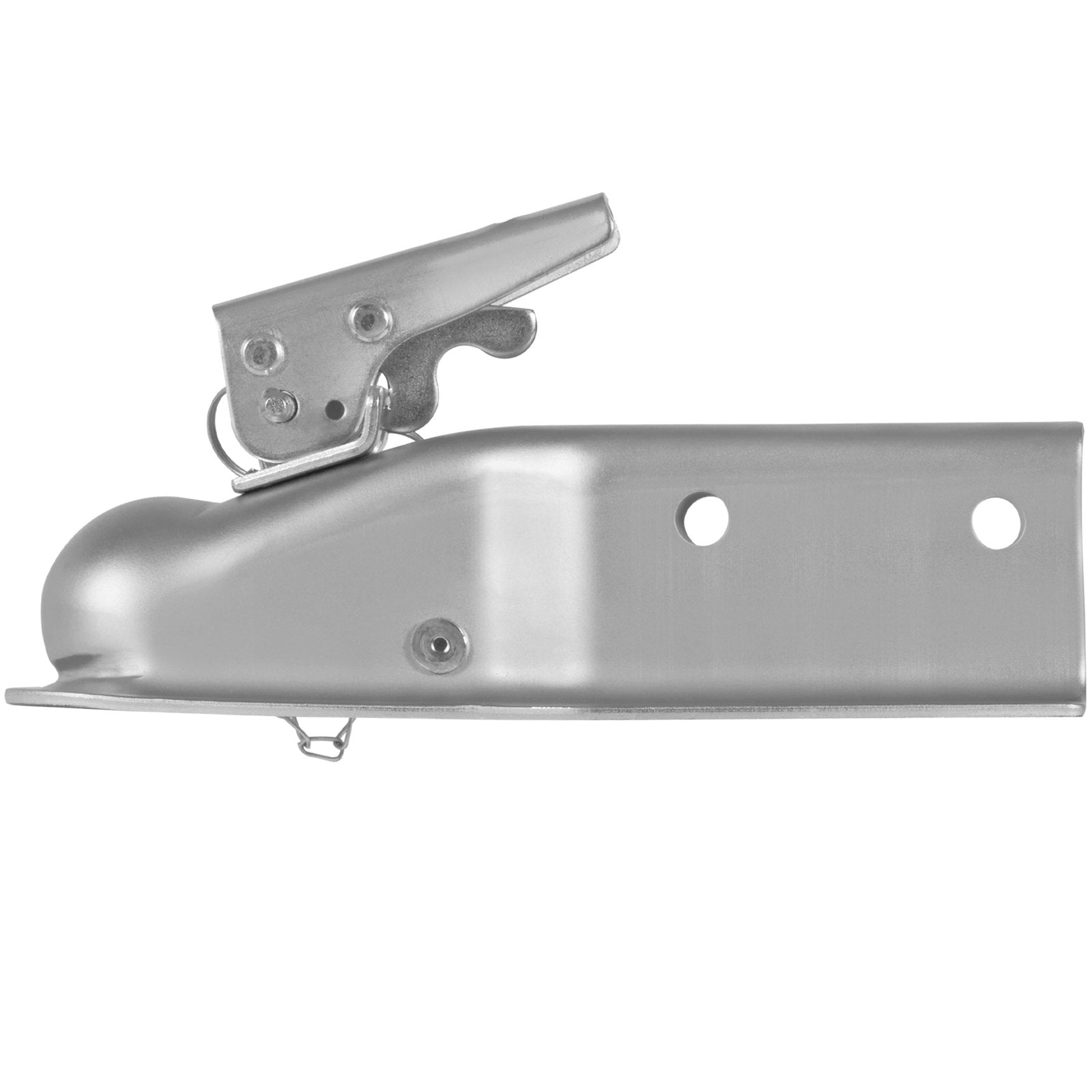 VEVOR Straight Trailer Coupler, for 2-Inch Hitch Ball, 3-Inch Channel, 5000 lbs Capacity, Heavy Duty Trailer Tongue Coupler, Ideal for Towing Station Wagons, Pickup Trucks, SUVs, Zinc Plated Surface