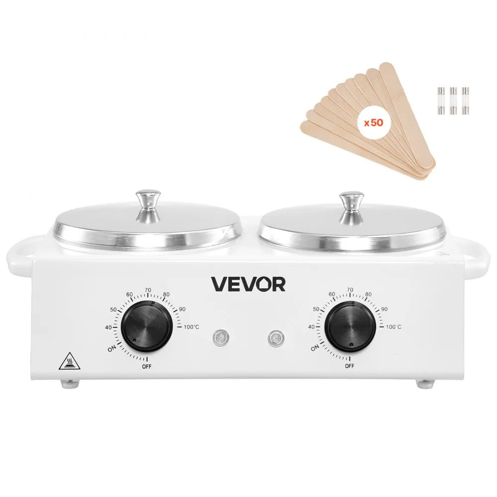 Professional Double Wax Warmer – 1200ML Dual Pot Hair Removal Heater with Adjustable Temperature & 50 Wax Sticks