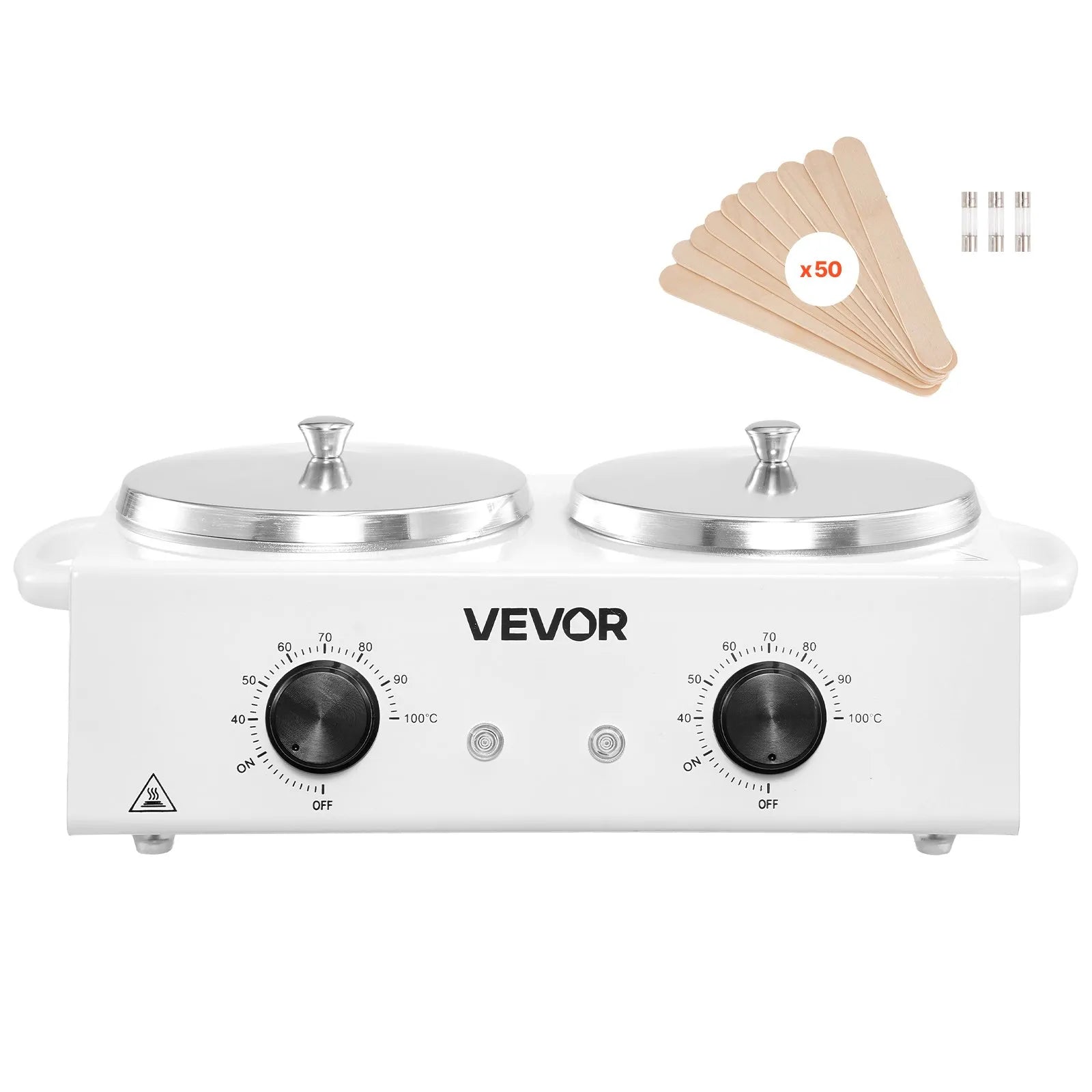 VEVOR Double Wax Warmer 1200ML Professional Dual Wax Heater Pot for Hair Removal