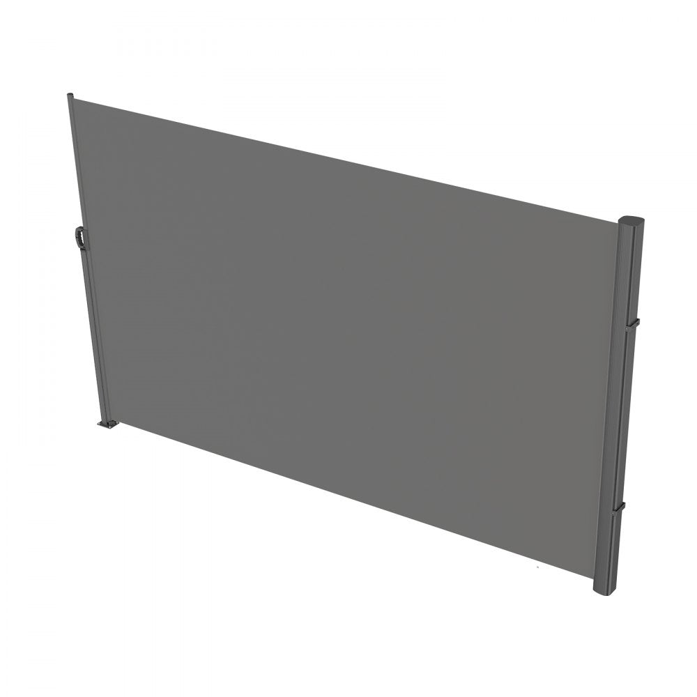 VEVOR Retractable Side Awning 118" x 63", Retractable Patio Screen Waterproof, Retractable Room Divider Grey for Privacy, Garden, Outdoor, Patio and Terrace