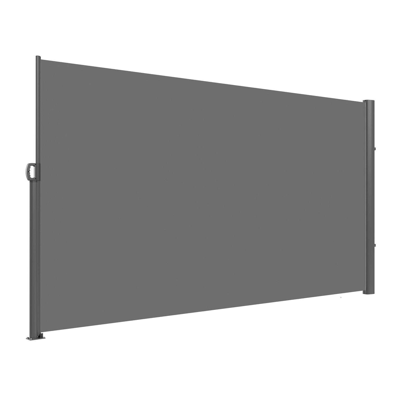 VEVOR Retractable Side Awning 118" x 71", Retractable Patio Screen Waterproof, Retractable Room Divider Grey for Privacy, Garden, Outdoor, Patio and Terrace