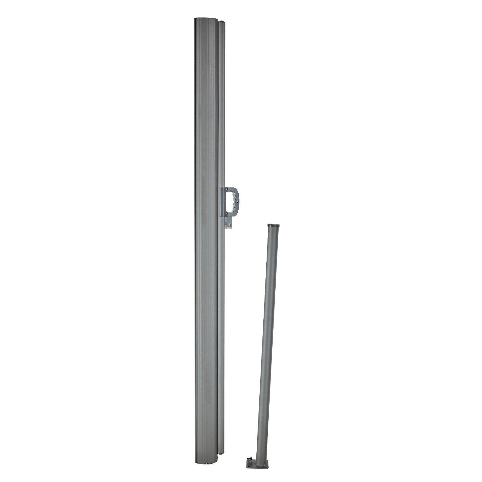 VEVOR Retractable Side Awning 118" x 71", Retractable Patio Screen Waterproof, Retractable Room Divider Grey for Privacy, Garden, Outdoor, Patio and Terrace