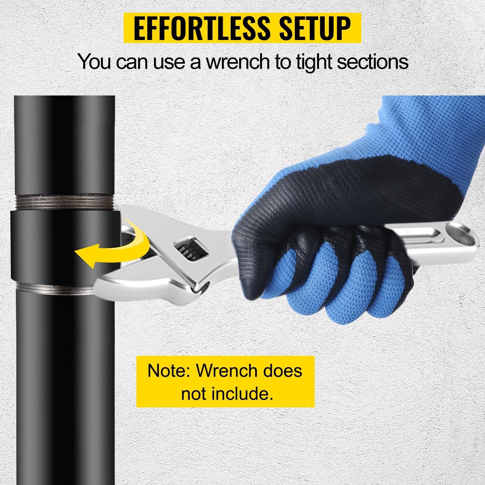 VEVOR Sail Pole Extension, 21\" Height Shade Pole Extension, 3\" Diameter Shade Sail Pole Extender, Heavy Duty Steel Structure Powder Coated Sun Shade Extension Poles Suitable for Deck, Garden, Backya