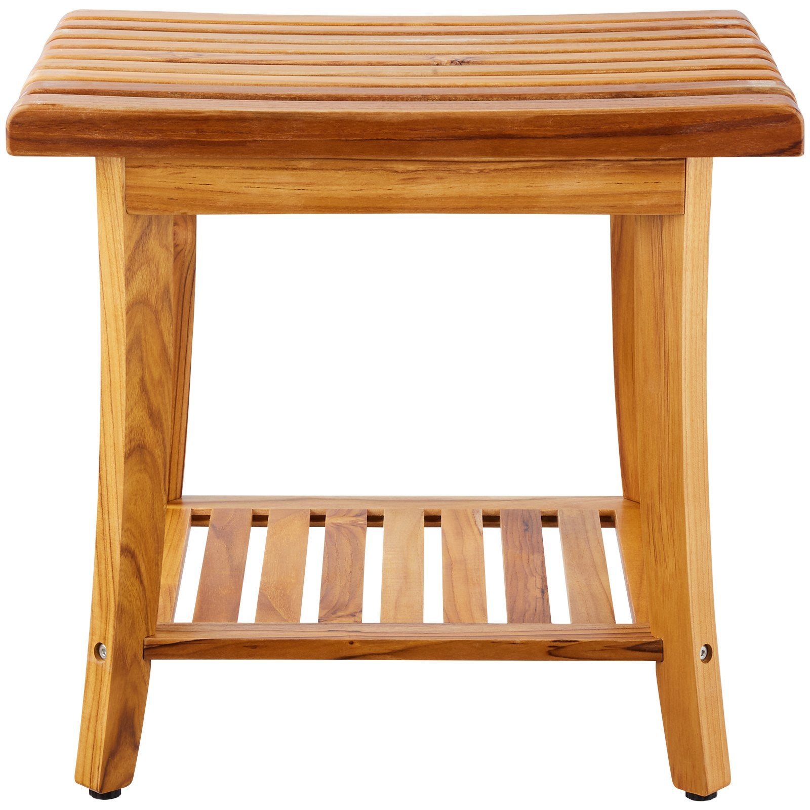 VEVOR Teak Shower Bench 20 x 14.3 x 17.9 in Wood Shower Stool Chair for Bathroom