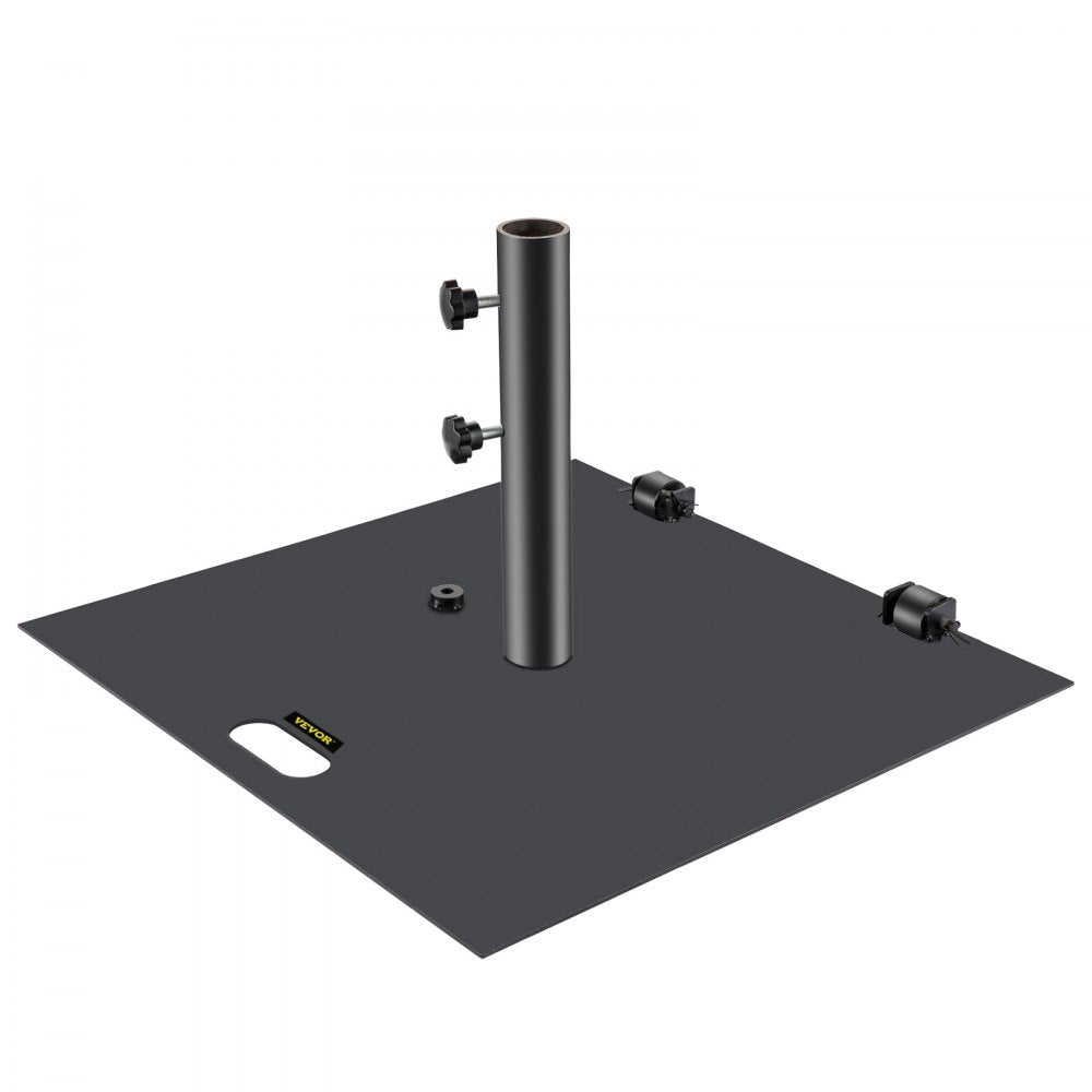 VEVOR Umbrella Base, 24" Square Heavy Duty Umbrella Base, 32lbs Umbrella's Holder Stand, Cast Iron Umbrella Base for 1.5-2" Umbrella Pole Market Umbrella Base with 14" Height Pipe for Yard/Garden/Deck