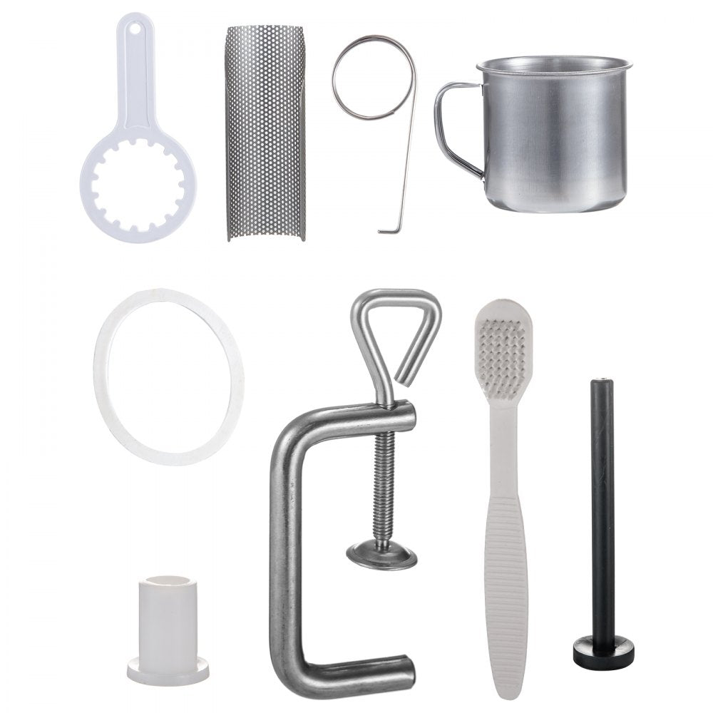 VEVOR Manual Wheatgrass Juicer with Suction Cup Base & Desktop Clamp Wheat Grass Grinder Long Screw Shaft Wheatgrass Juicer Stainless Steel for Juicing Wheatgrass Gingers Apples Grapes