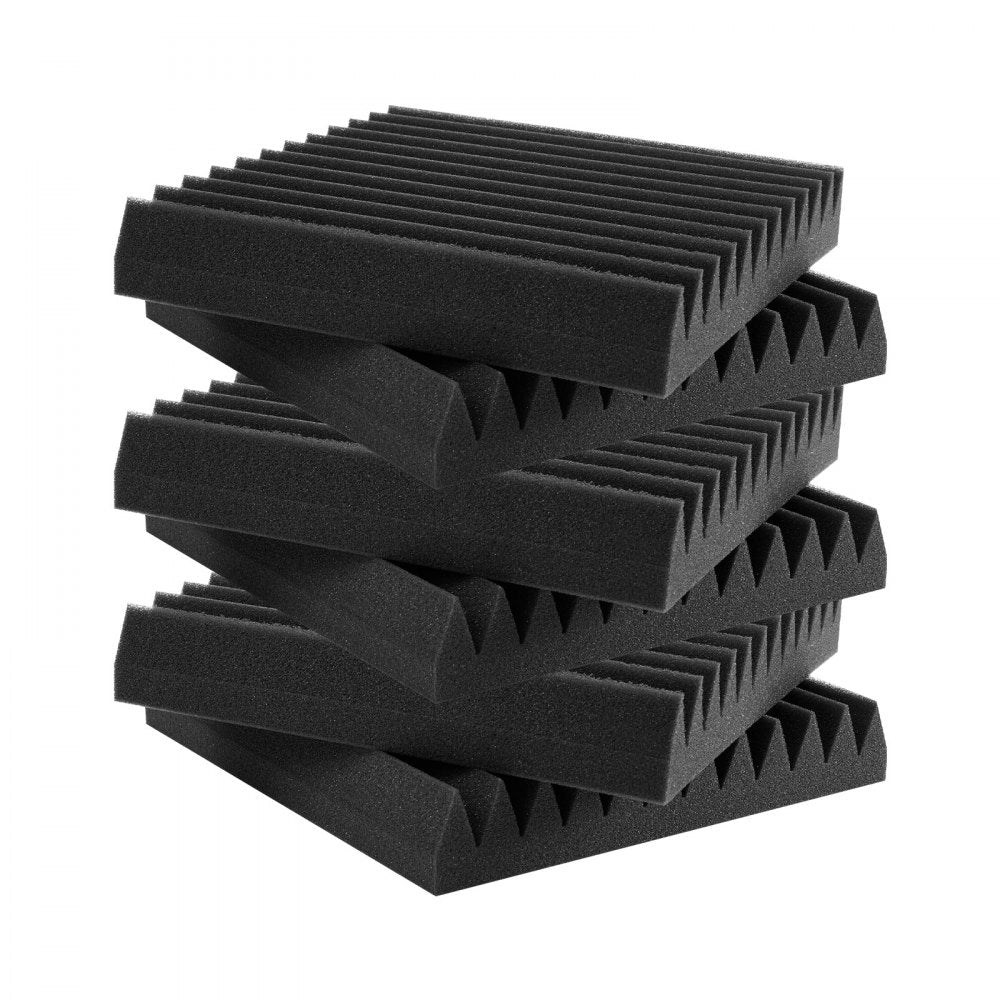 VEVOR Acoustic Foam Panels 24 Pack 12 x 12 x 2 in Adhesive for Wall Ceiling