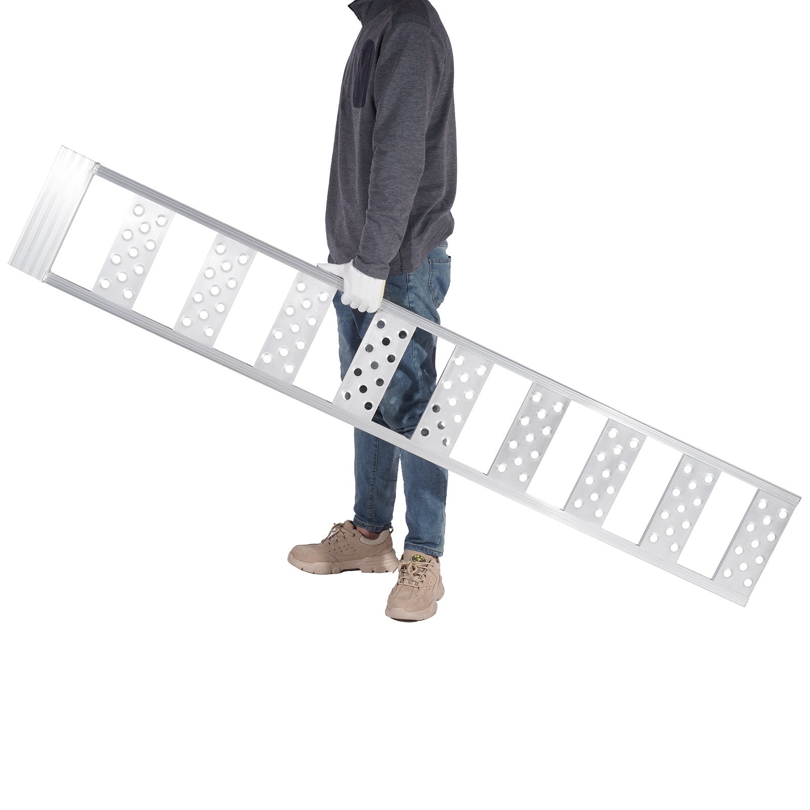 VEVOR Aluminum Ramps with Treads 1250 lbs 78" x 12" for ATV UTV Motorcycle 2 Pcs