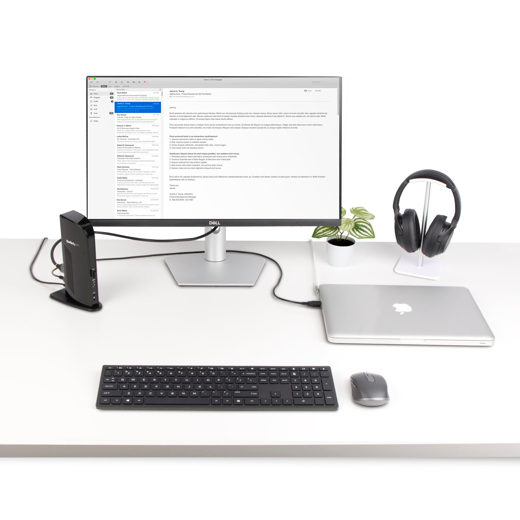 Dual Monitor USB 3.0 Laptop Docking Station with HDMI & DVI/VGA, 6x USB-A Hub, GbE, Audio, Universal Type-A Dock - Windows/macOS/ChromeOS - TAA
