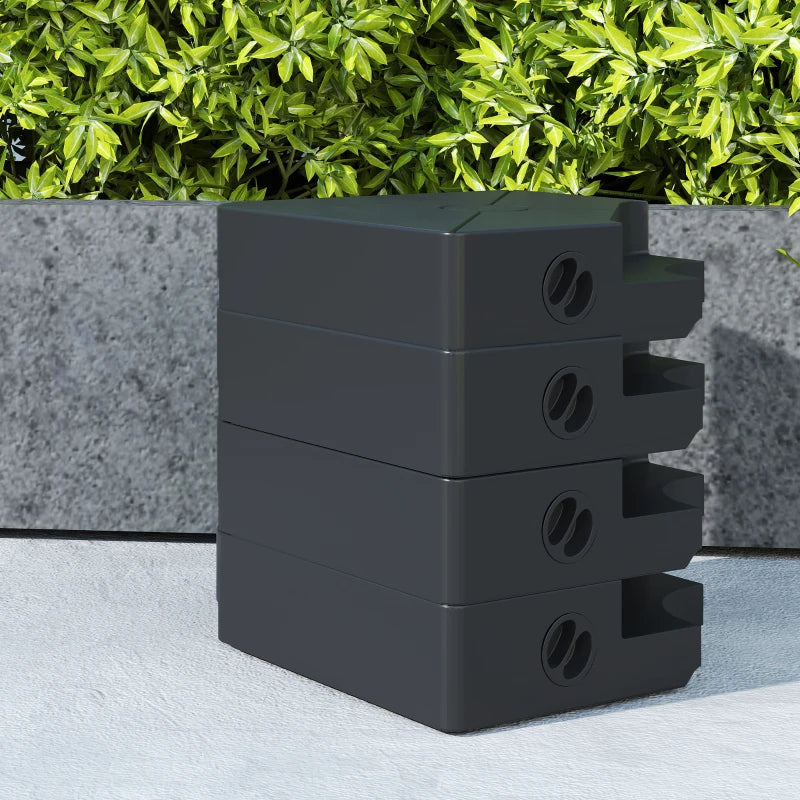 Umbrella Weights for Cantilever Parasols, Set of 4 Heavy Duty Parasol Base Weights, Black