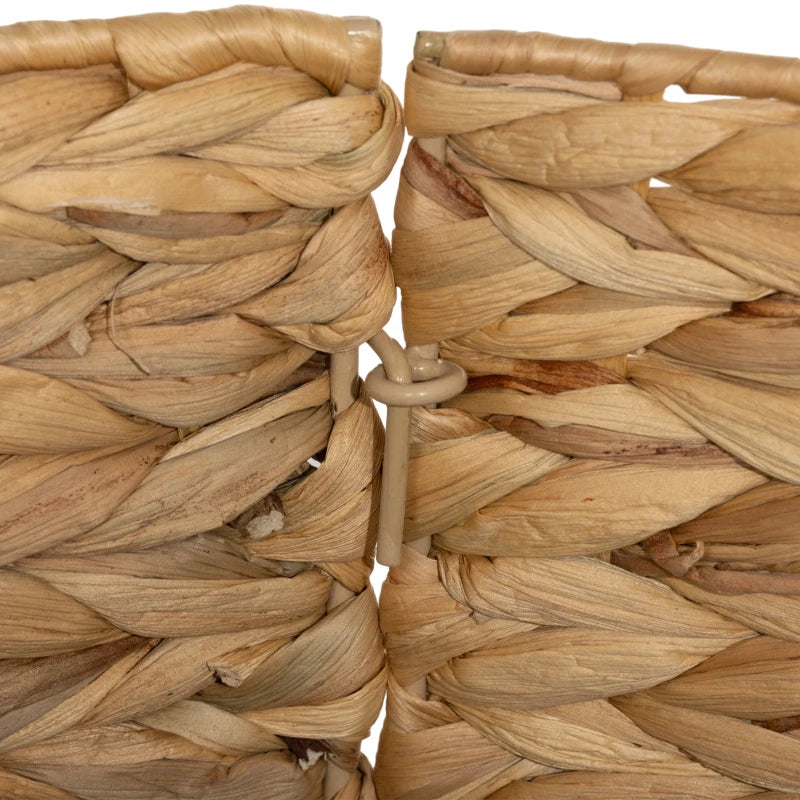 HOMCOM 24" Hyacinth Christmas Tree Base Cover – Hand-Woven Natural Tree Collar for Holiday Home Decor