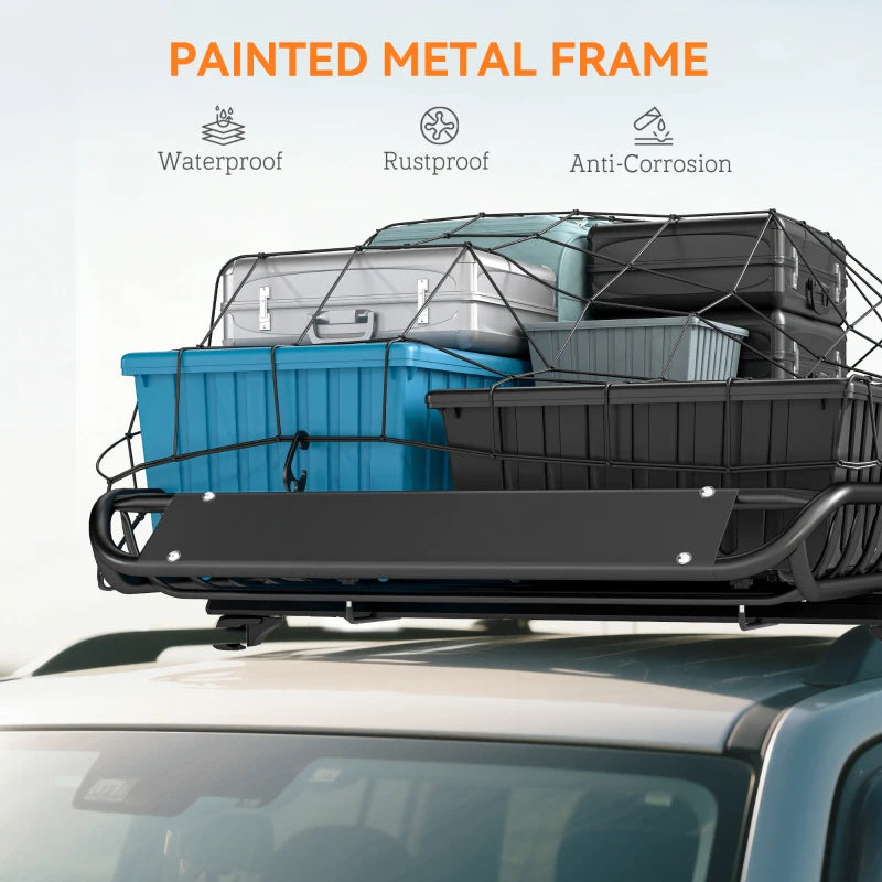 Soozier Roof Rack Cargo Carrier Basket, 330LBS Heavy Duty Roof Basket, 46" x 36" x 4.5" Rooftop Cargo Carrier for SUV, Truck