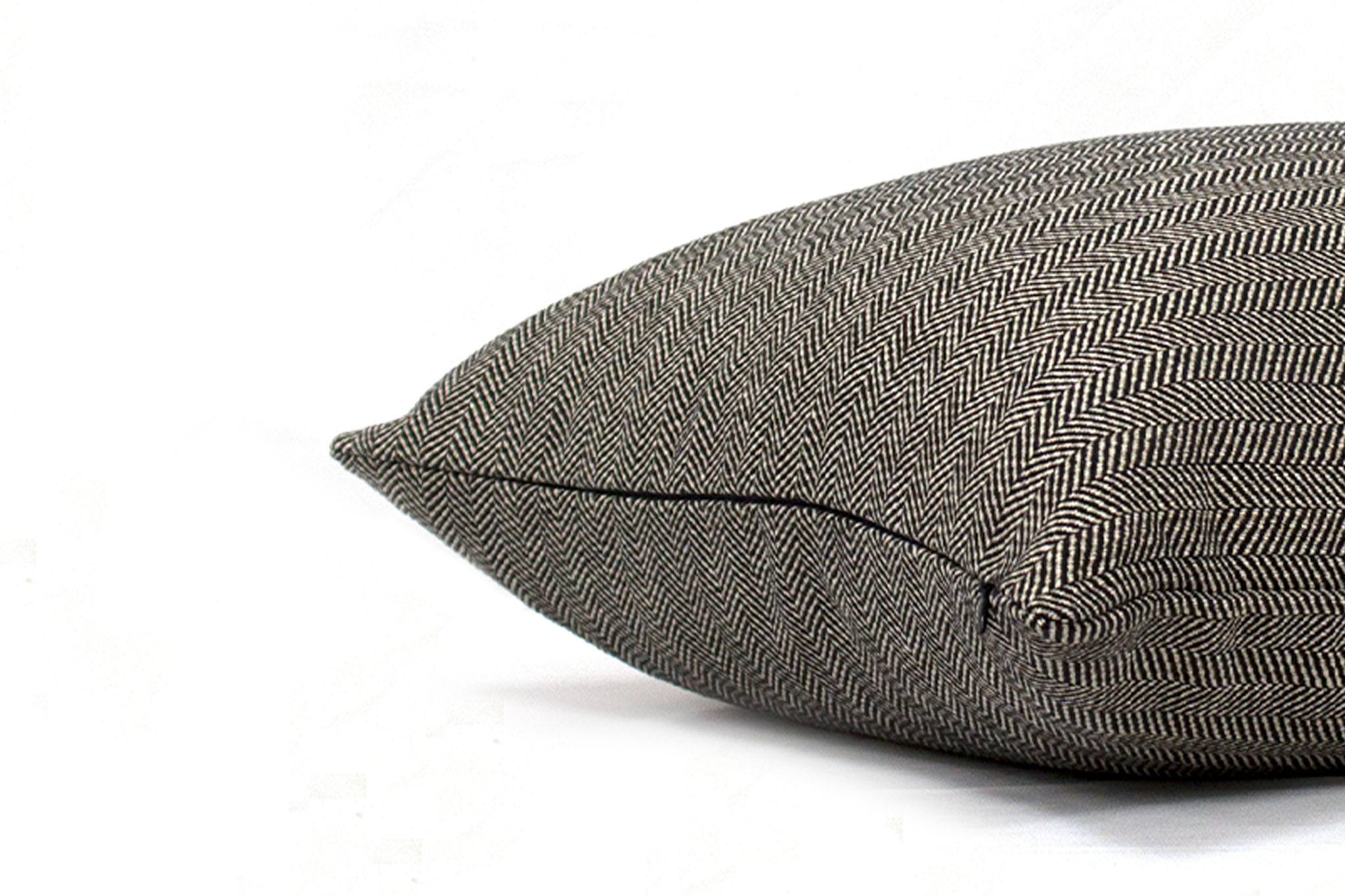 Noir Herringbone Cushion Cover