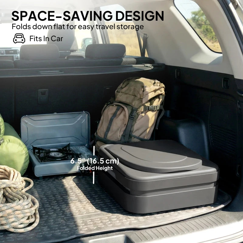 Portable Toilet for Adults Foldable Porta Potty 12 Coagulant Packets for Camping Travel RV Outdoor Use