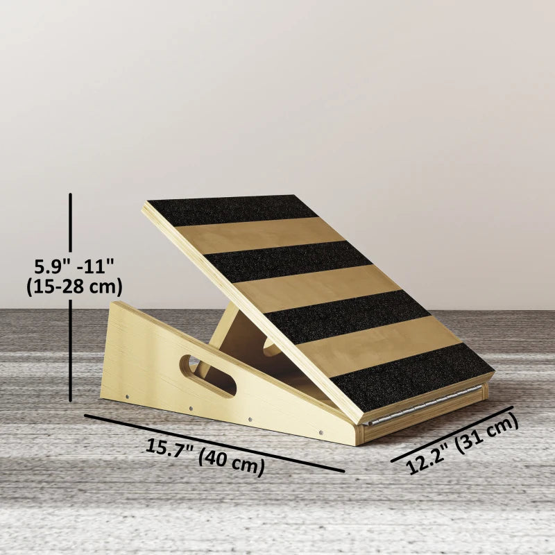 Soozier Slant Board, Portable Calf Stretcher with 4-Level Incline, Extra Side-Handle Design and Non-Slip Surface
