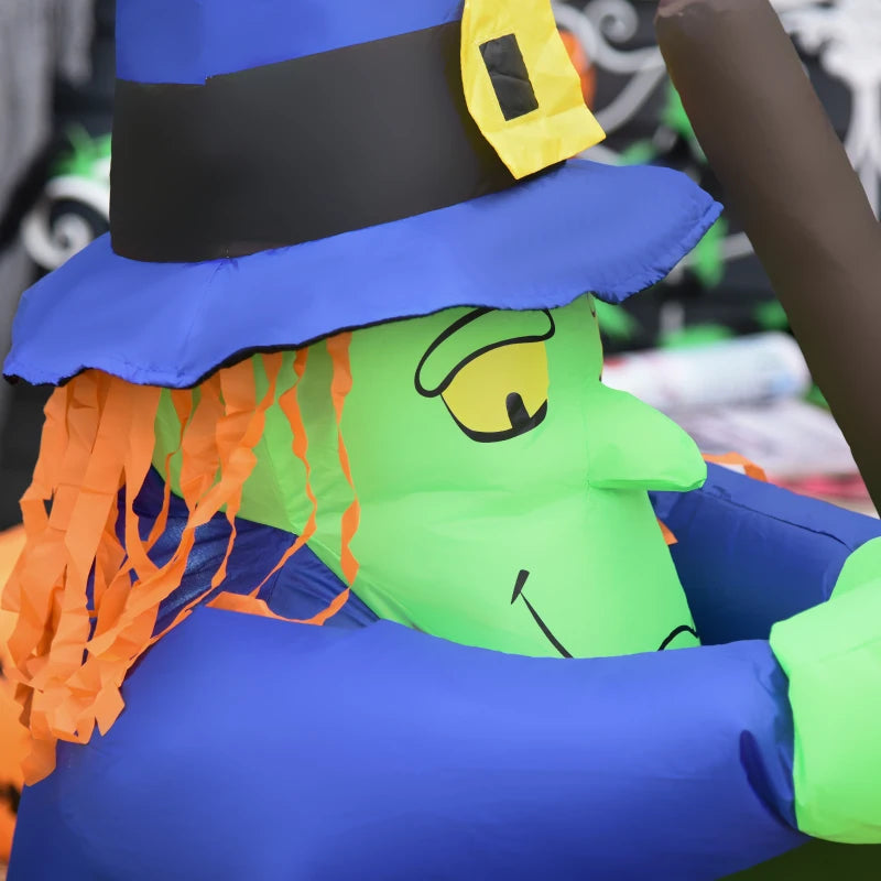 HOMCOM Inflatable Haunted Tree – LED Lighted Halloween Decoration with Owl, Ghost, and Pumpkins