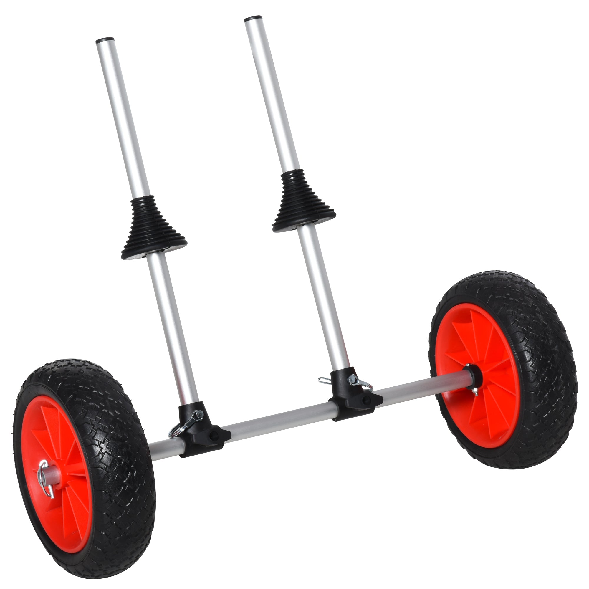 Soozier Universal Kayak Cart Trolley Strong Aluminum Frame Adjustable Width Crossbar Large Tires