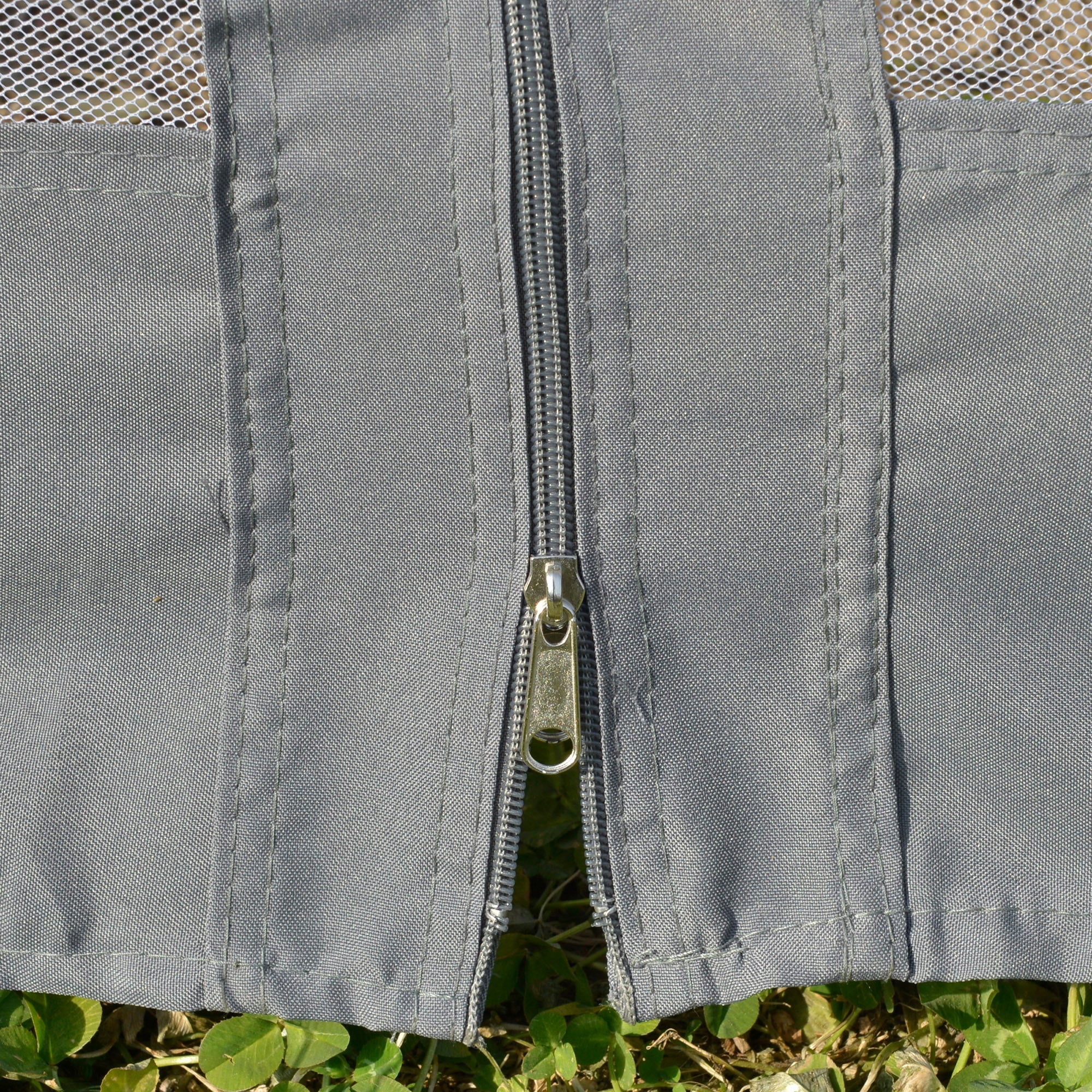 Outsunny 12'x12' Dome Outdoor Patio Gazebo Canopy with Netting Sidewalls Curtains Double Vented Roof Dark Grey