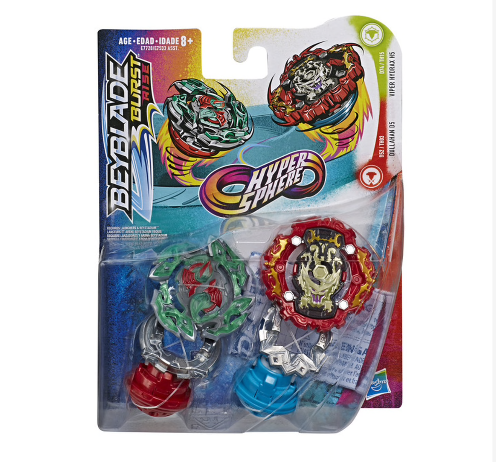 Beyblade Burst Rise Hypersphere Dual Pack - Dullahan D5 & Viper Hydrax H5