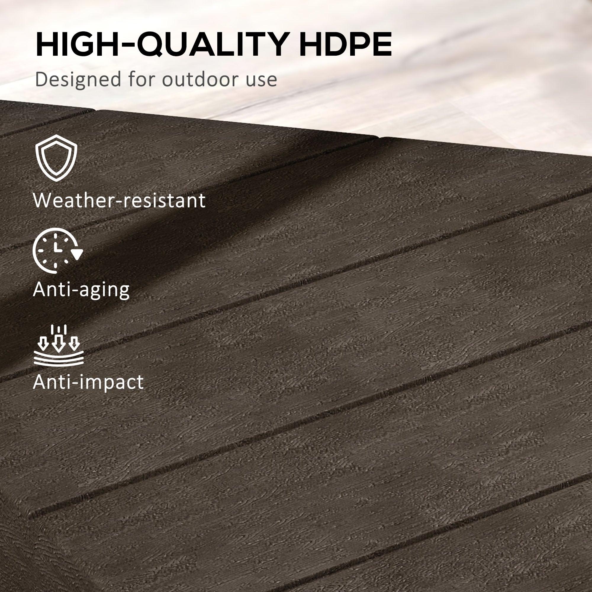 Outsunny Offset Umbrella Base Outdoor Umbrella Weights, 132 lb. Capacity Water or 176 lb. Capacity Sand, Brown