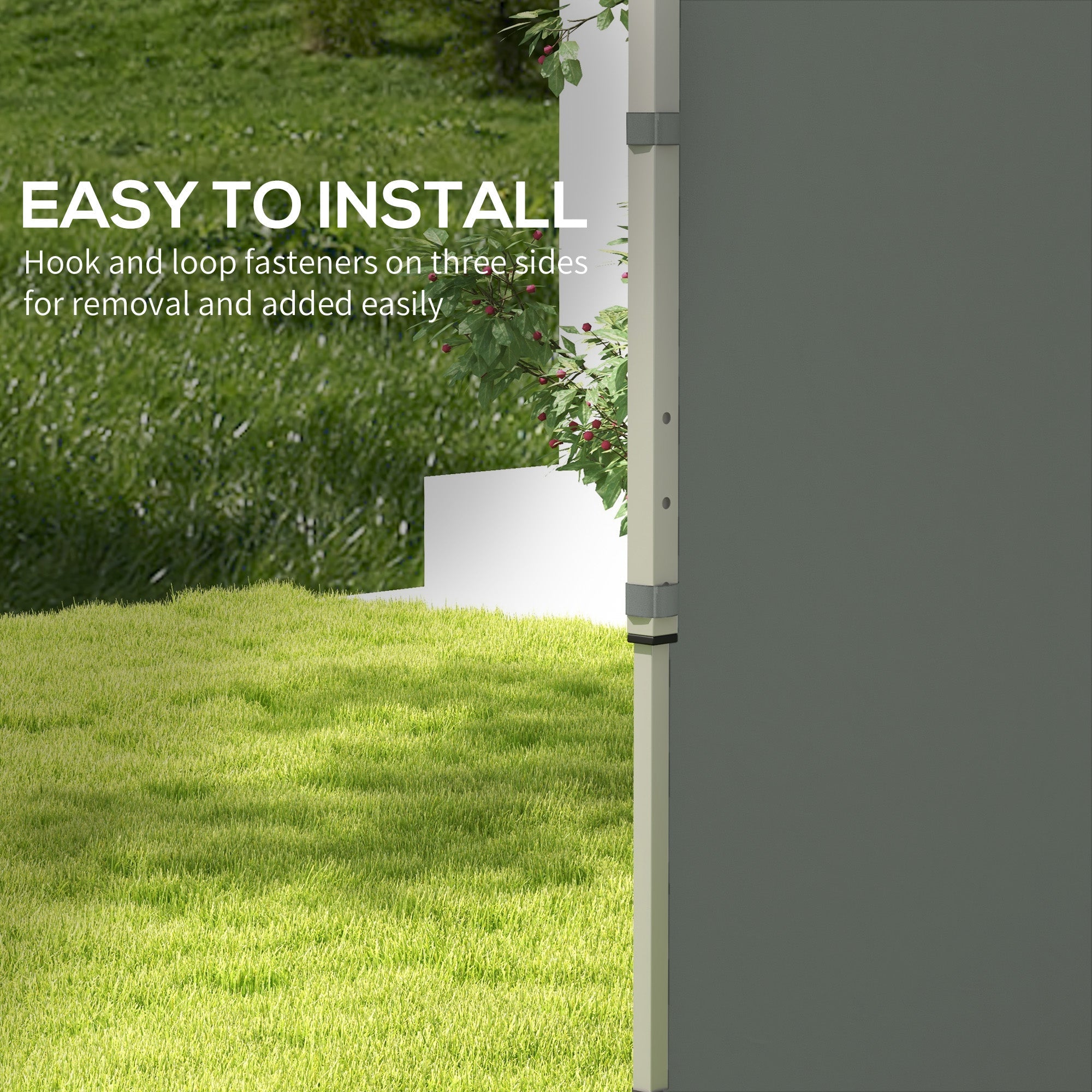 Outsunny 10' x 20' or 10' x 10' Pop Up Canopy Sidewalls, 2 Pack Gazebo Side Panels, Sides Replacement, with Zipped Doors