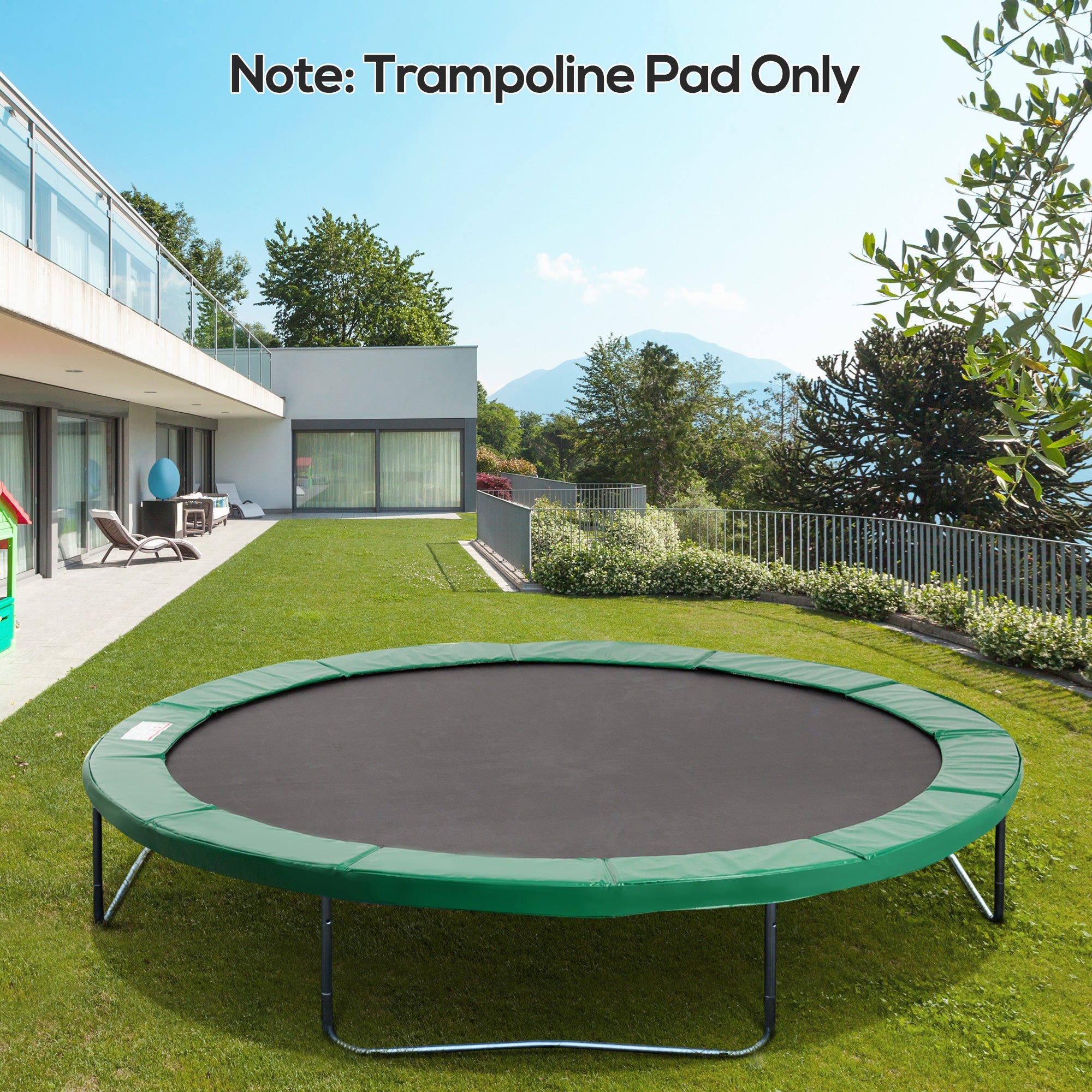 HOMCOM Φ12ft Trampoline Safety Pad Spring Cover Replacement Gym Bounce Green