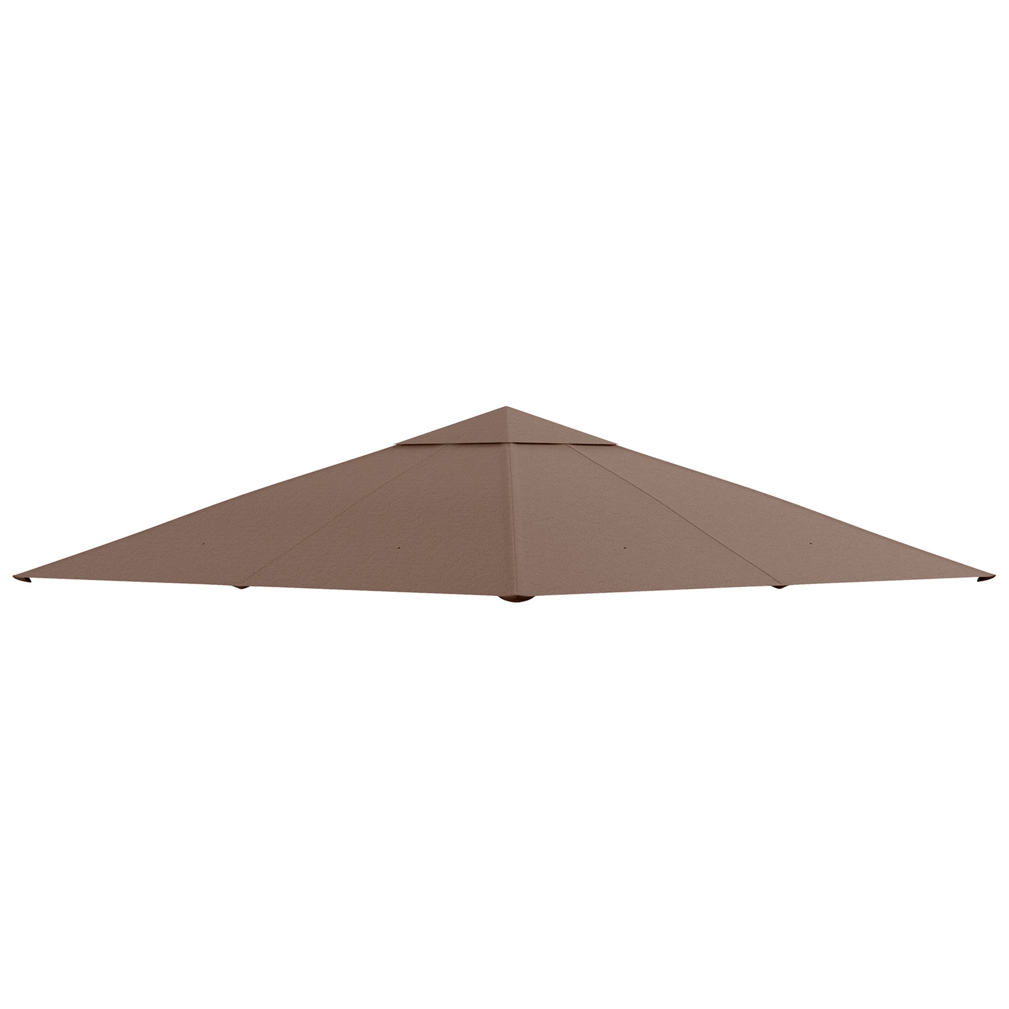 Outsunny Gazebo Canopy Replacement 9.84 x 9.84ft UV Protected Top Sun Shade Coffee