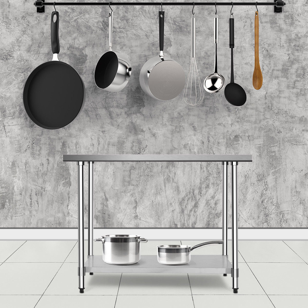 30 x 48 Inch Stainless Steel Table Commercial Kitchen WorktableÂ