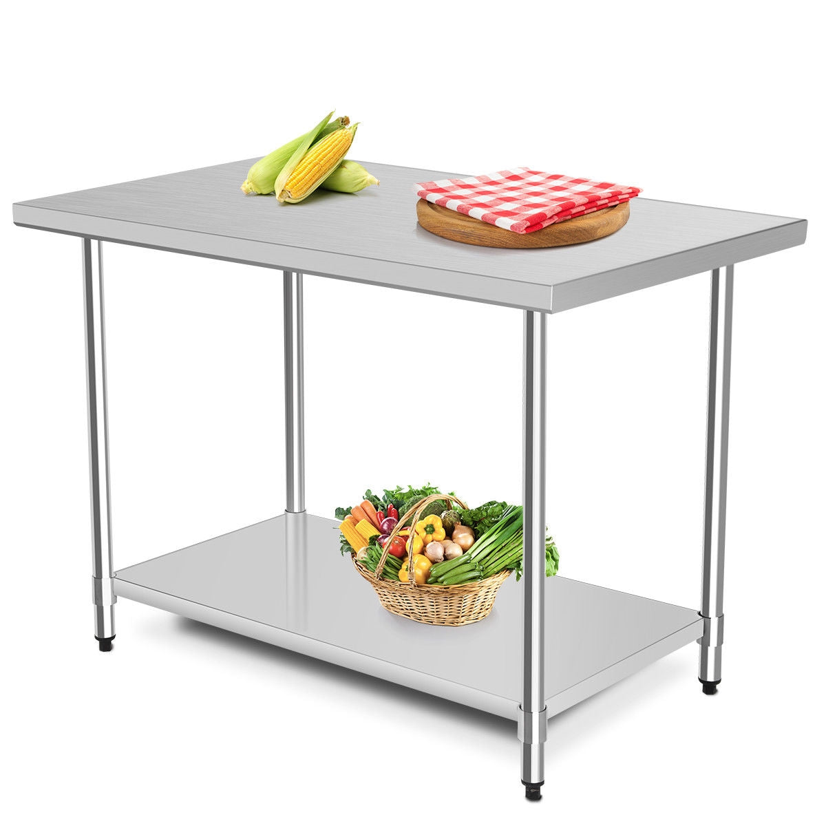 30 x 48 Inch Stainless Steel Table Commercial Kitchen WorktableÂ