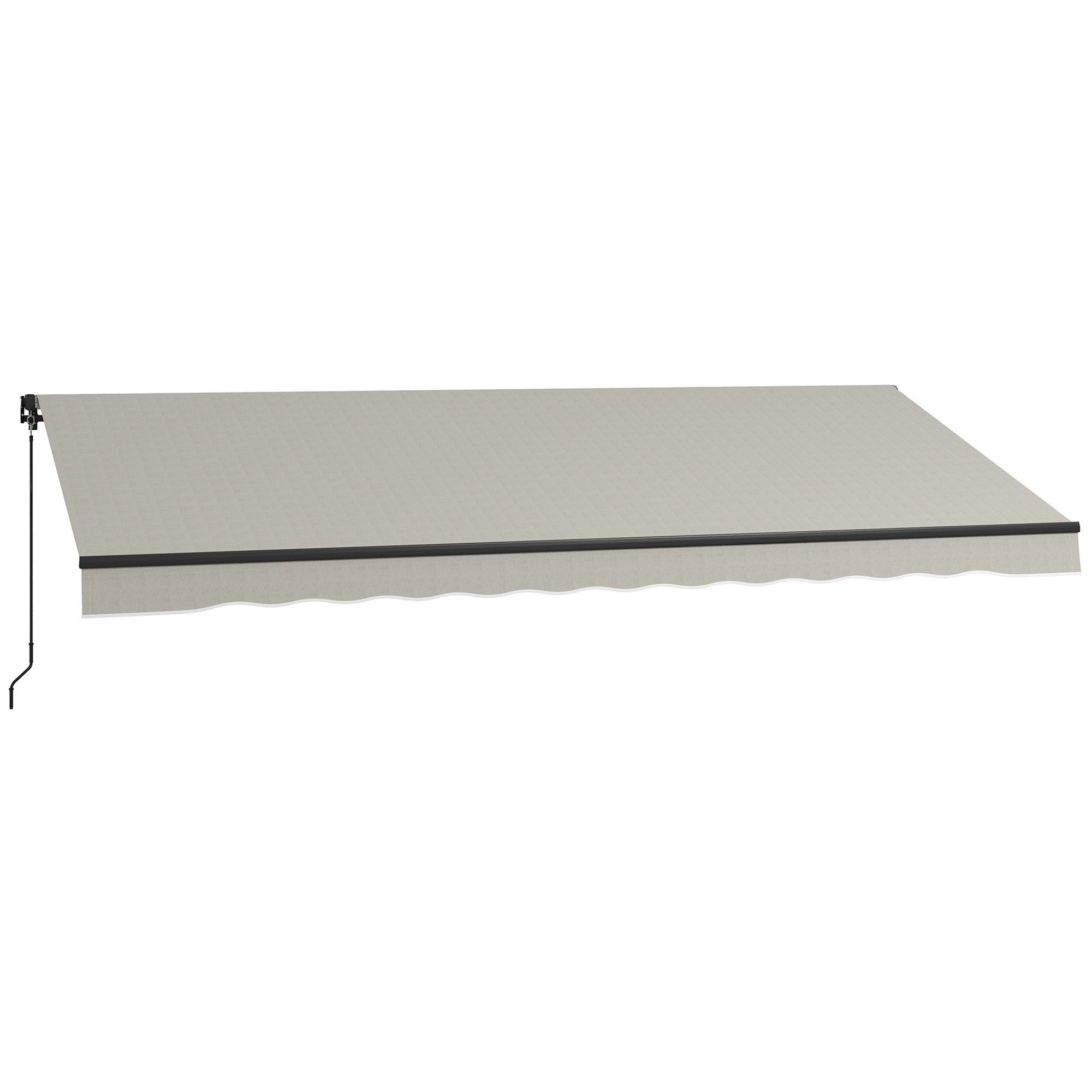 Outsunny Retractable Patio Sun Shield: 15' x 10' 280gsm UV Resistant Outdoor Living Sun Shade, Light Grey
