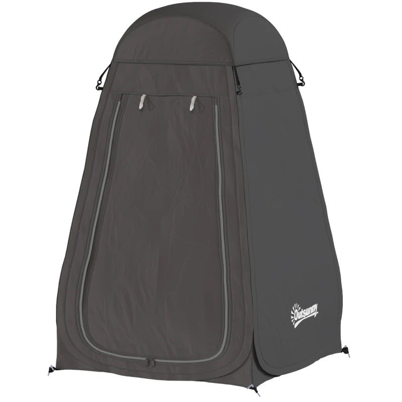 Pop Up Shower Tent, Portable Privacy Room for Outdoor Changing, Dressing, Fishing Storage with Carrying Bag, Black