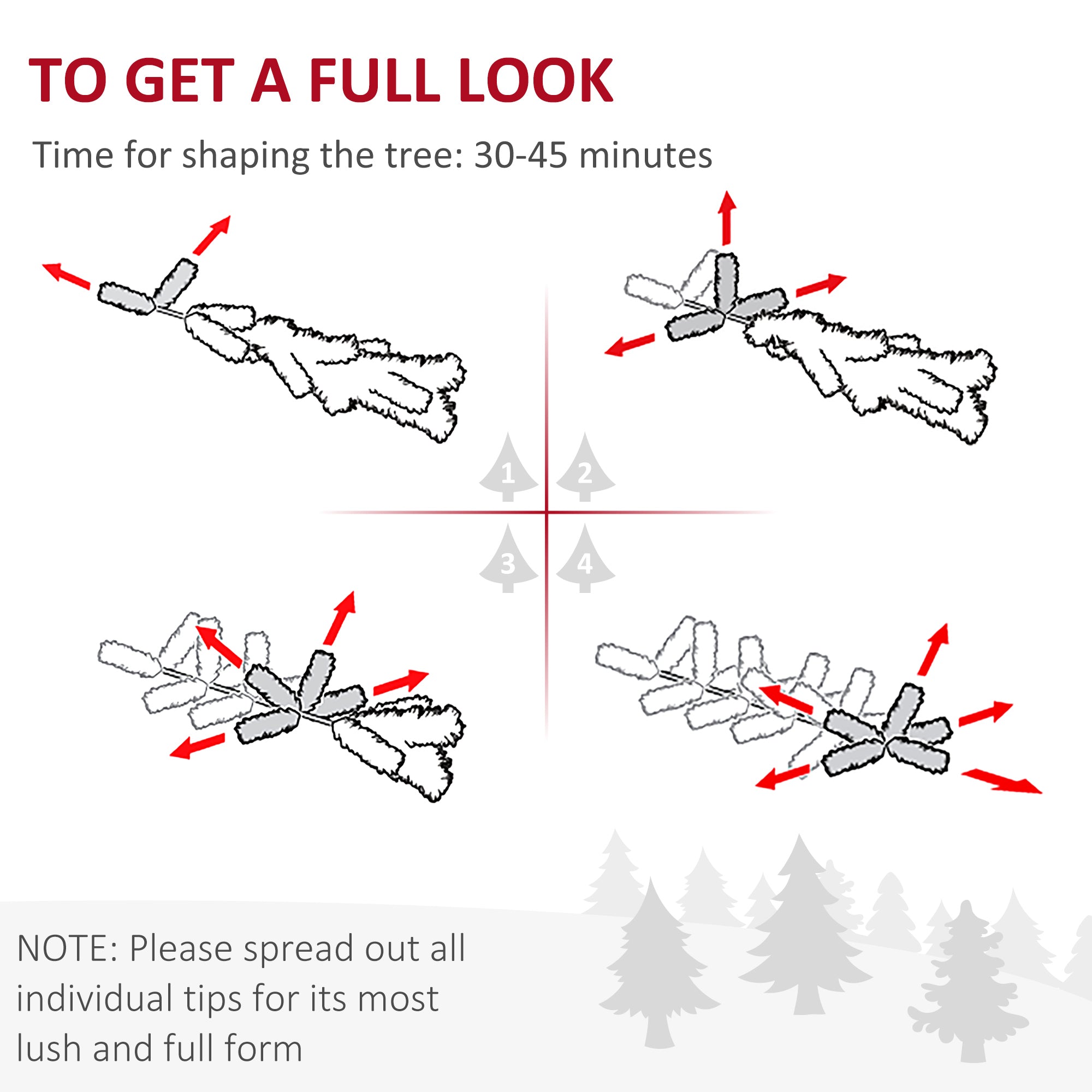 HOMCOM 7ft Pencil Artificial Christmas Tree with Pine Realistic Branches, Auto Open, Pink and White