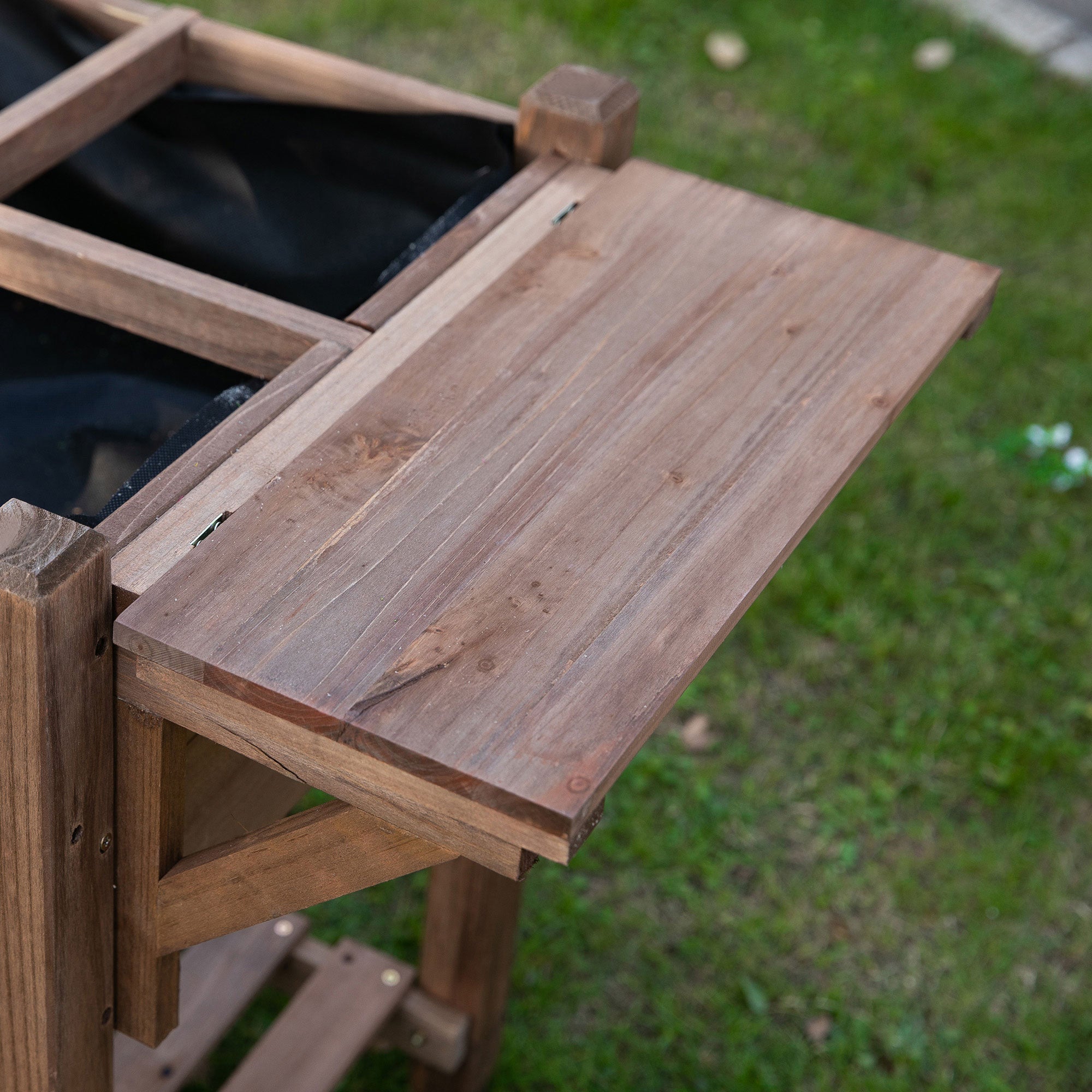 Outsunny Wooden Raised Garden Bed 49'' x 21'' x 29'' Outdoor Flower Plant Stand Tall Box with Clapboard Brown