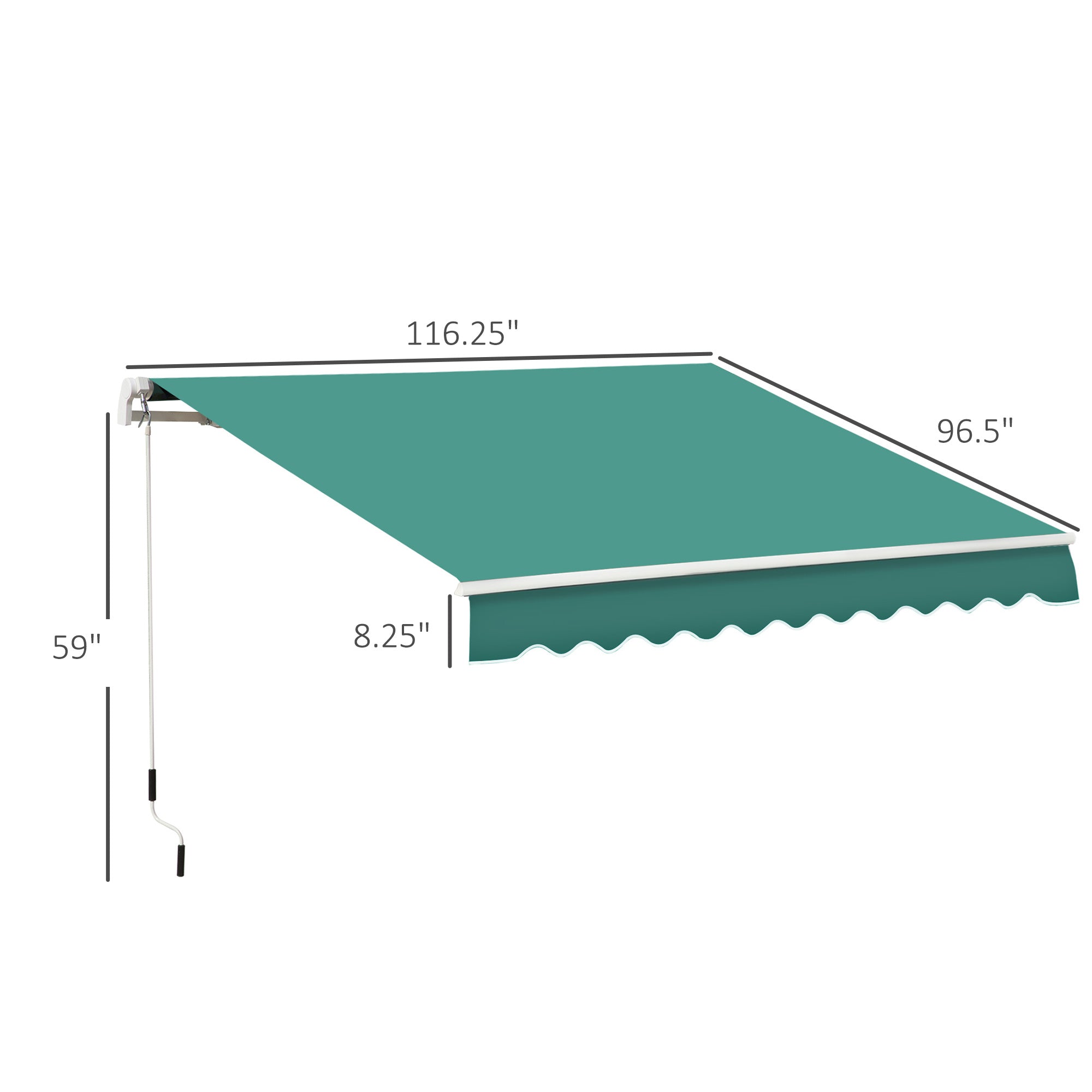 Outsunny Waterproof Patio Canopy: 10x8ft Aluminum Frame with UV Protection for Outdoor Deck, Green