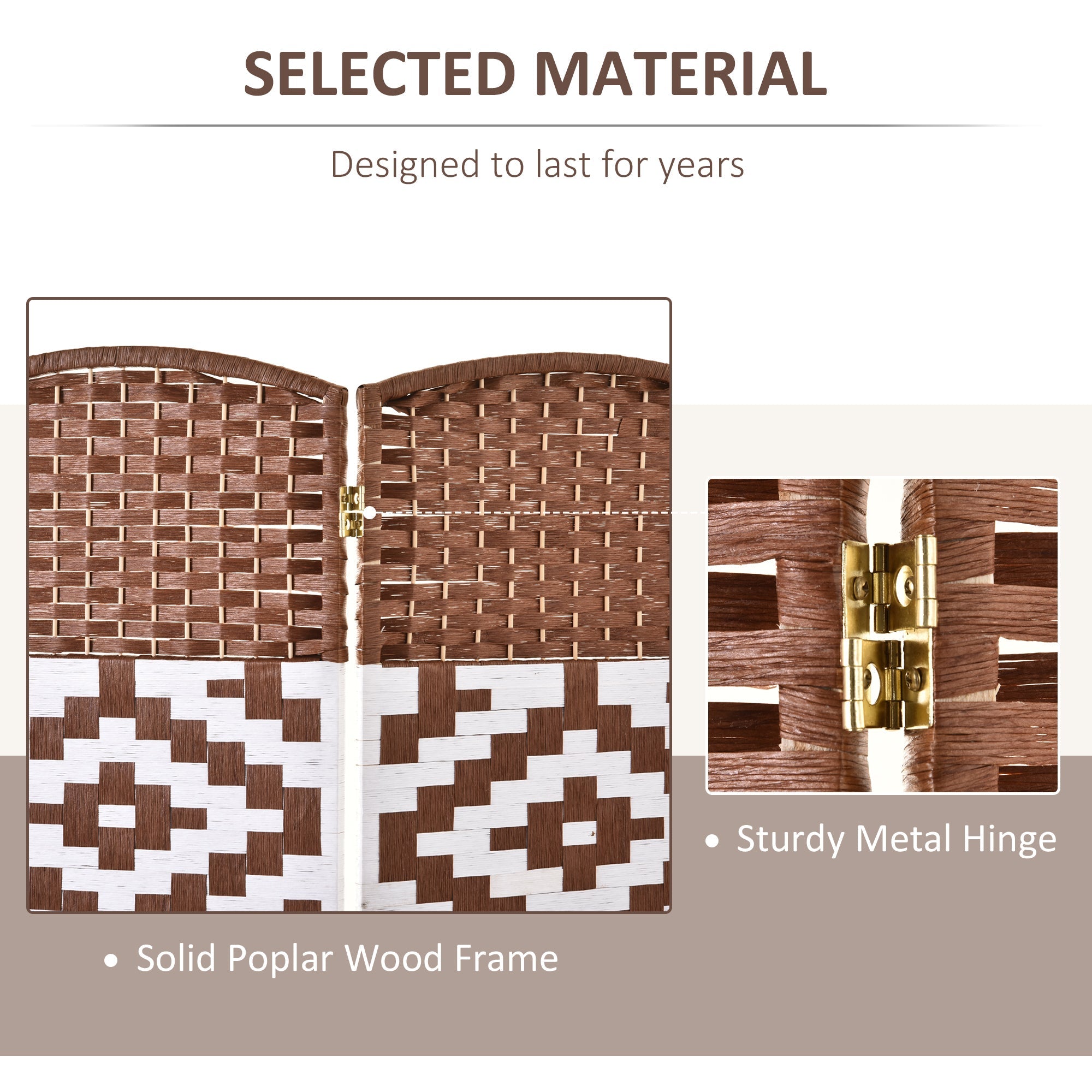 HOMCOM Geometric Allure Room Divider: 4-Panel Diamond Weave Folding Indoor Privacy Screen, Accent Style