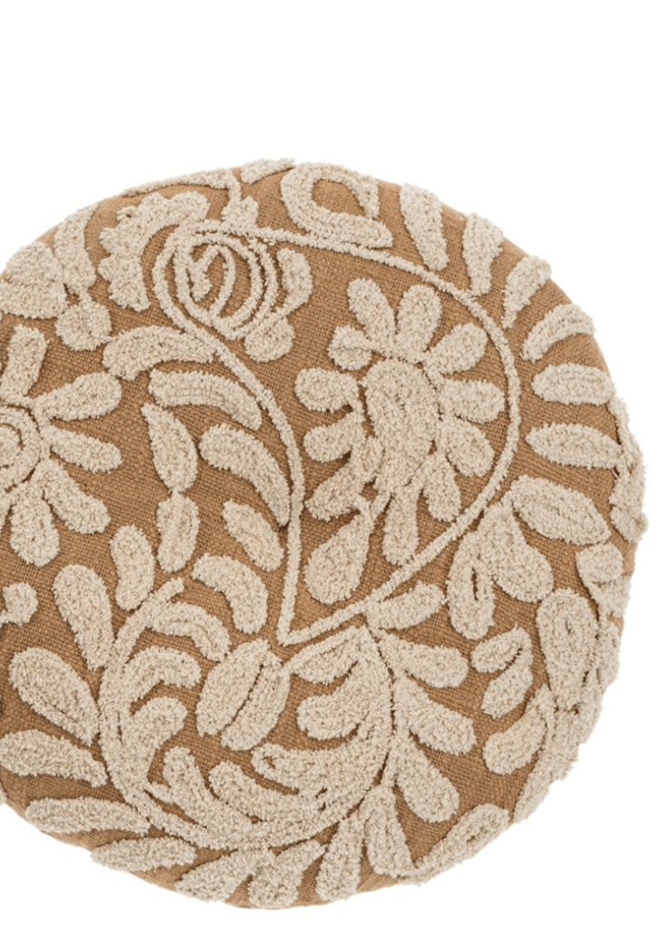 Wildflower Round Pillow – Sand