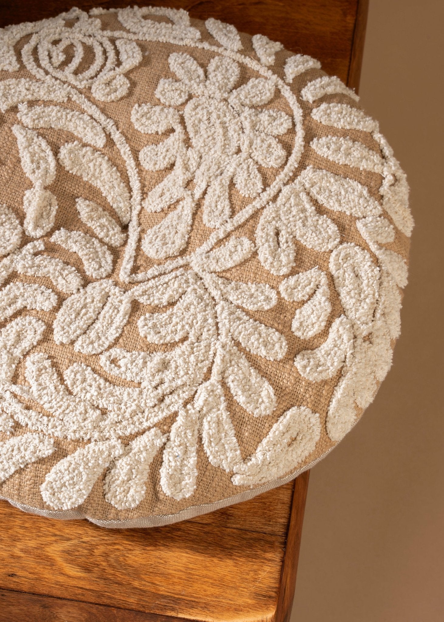 Wildflower Round Pillow – Sand