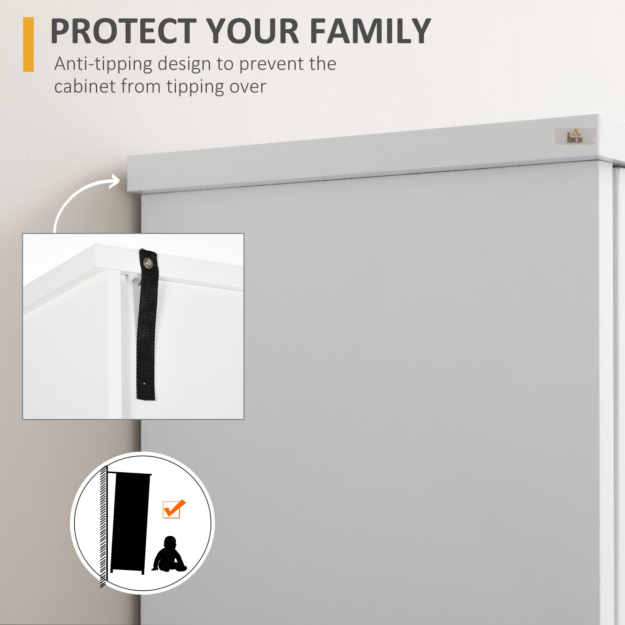 HOMCOM Freestanding Kitchen Storage Cabinet: Pantry Cabinet with Doors and Shelves for Dining Room