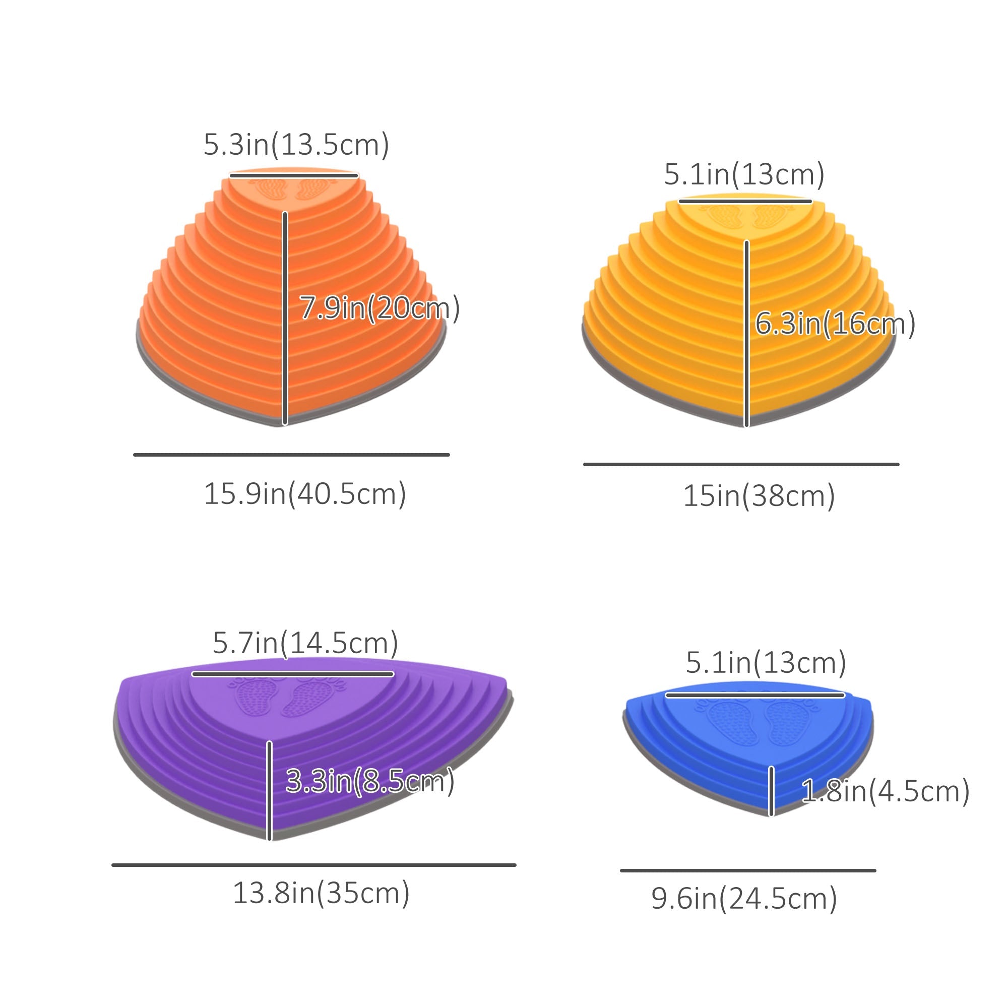 Outsunny Kids Balance River Stones Obstacle Course Sensory Play Stones Outdoor Indoor Play for Ages 3-8