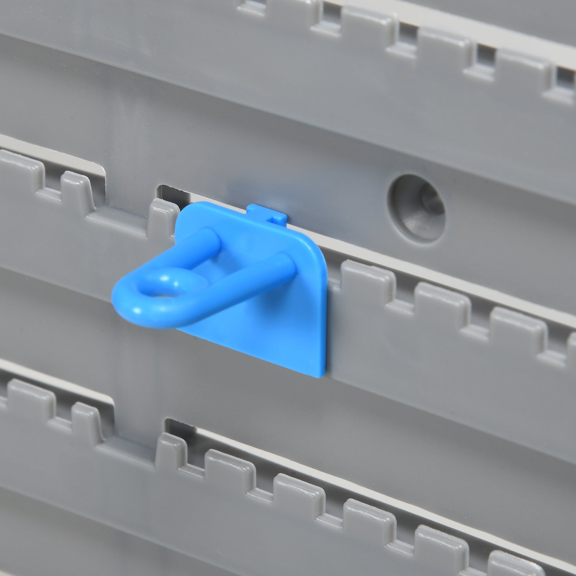 DURHAND Pegboard Perfection: 54-Piece Wall Mount Garage Storage Solution with Blue Hooks for Organized Efficiency