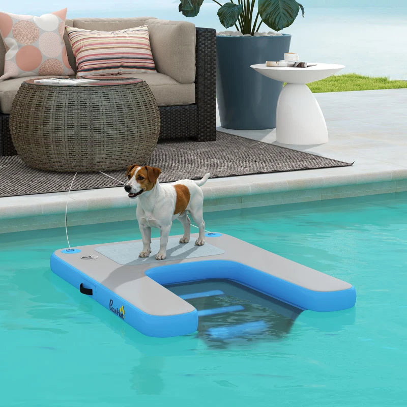 Floating Boat Ramp for Swimming Pets Up to 200 lbs, for Pool, Lake, Boat, Dock