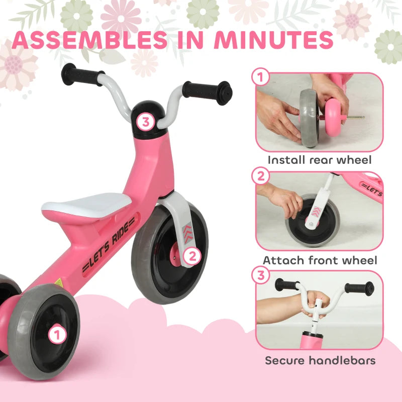 Qaba Toddler Balance Bike for 12-36 Months Boys Girls with No Pedal, 3 Silence Wheels for First Birthday Gift, Green