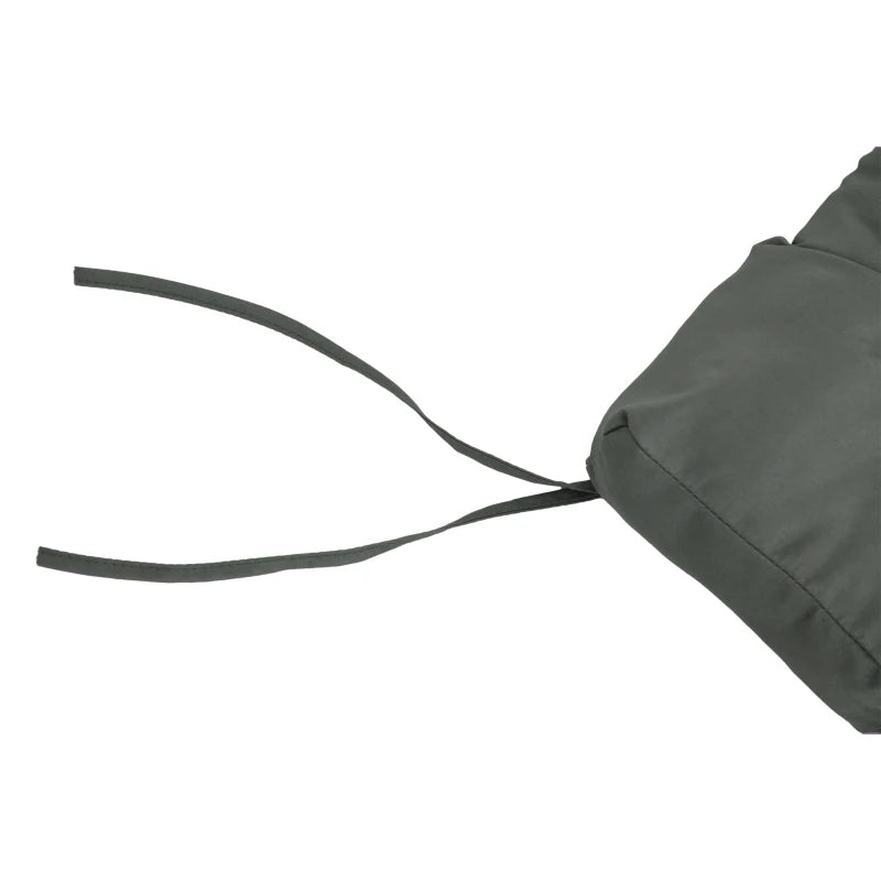 Outdoor Patio Chair Seat/Back Chair Cushion Replacement, Tufted Pillow with Thick Filling and String Ties, Dark Grey