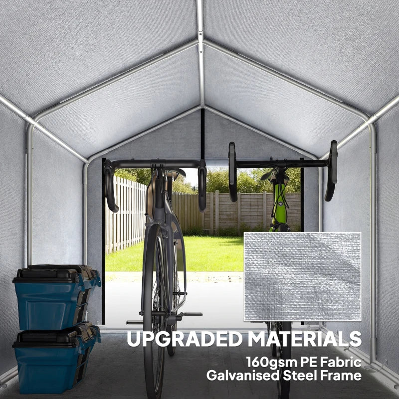 7' x 5' Portable Shed, Waterproof Bike Tent with Roll-up Zipper Door and Galvanized Metal Frame for Bike